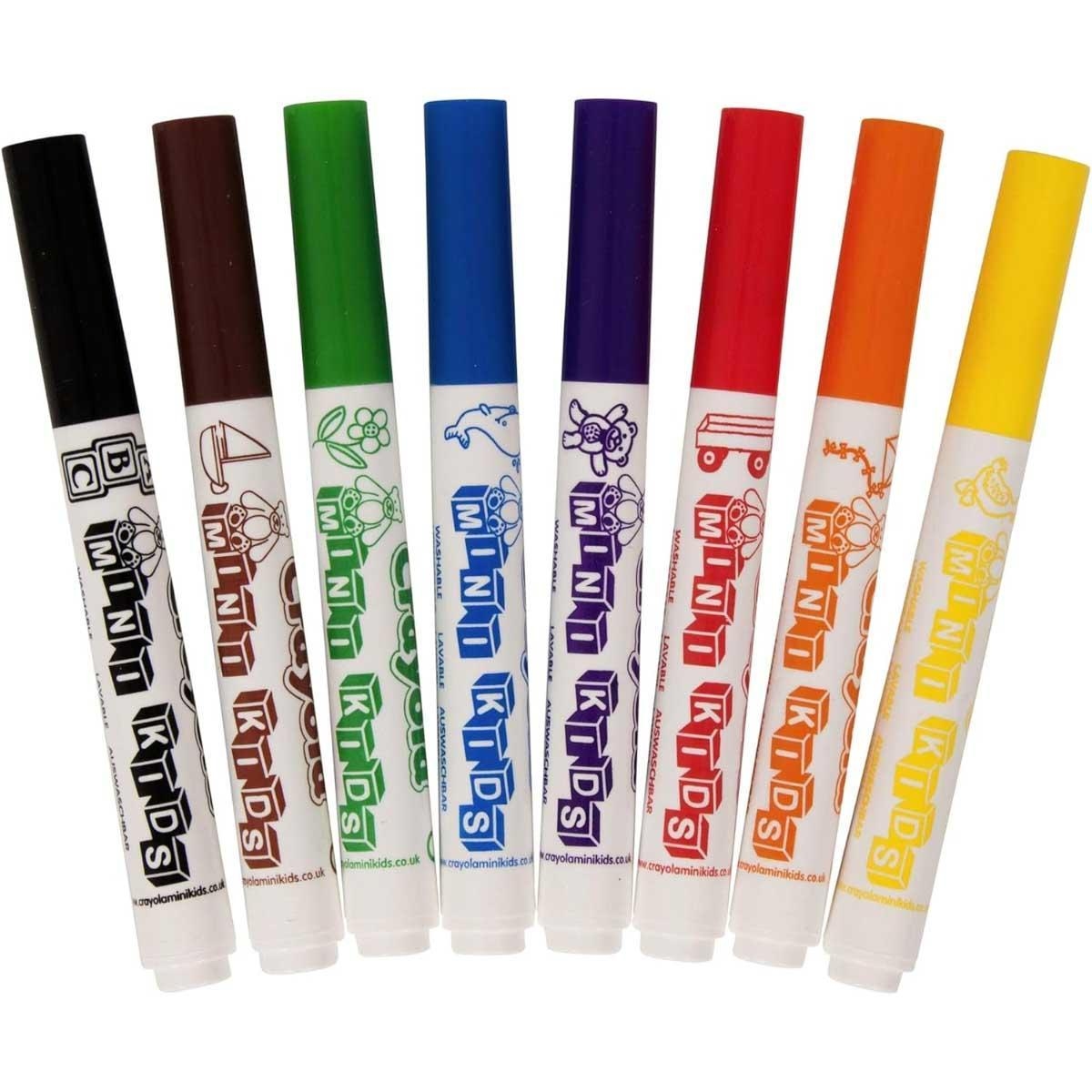 مجموعة أقلام تلوين قابلة للغسل من كرايولا، 8 قطع، للأطفال الصغار، من عمر 0 إلى سنتين