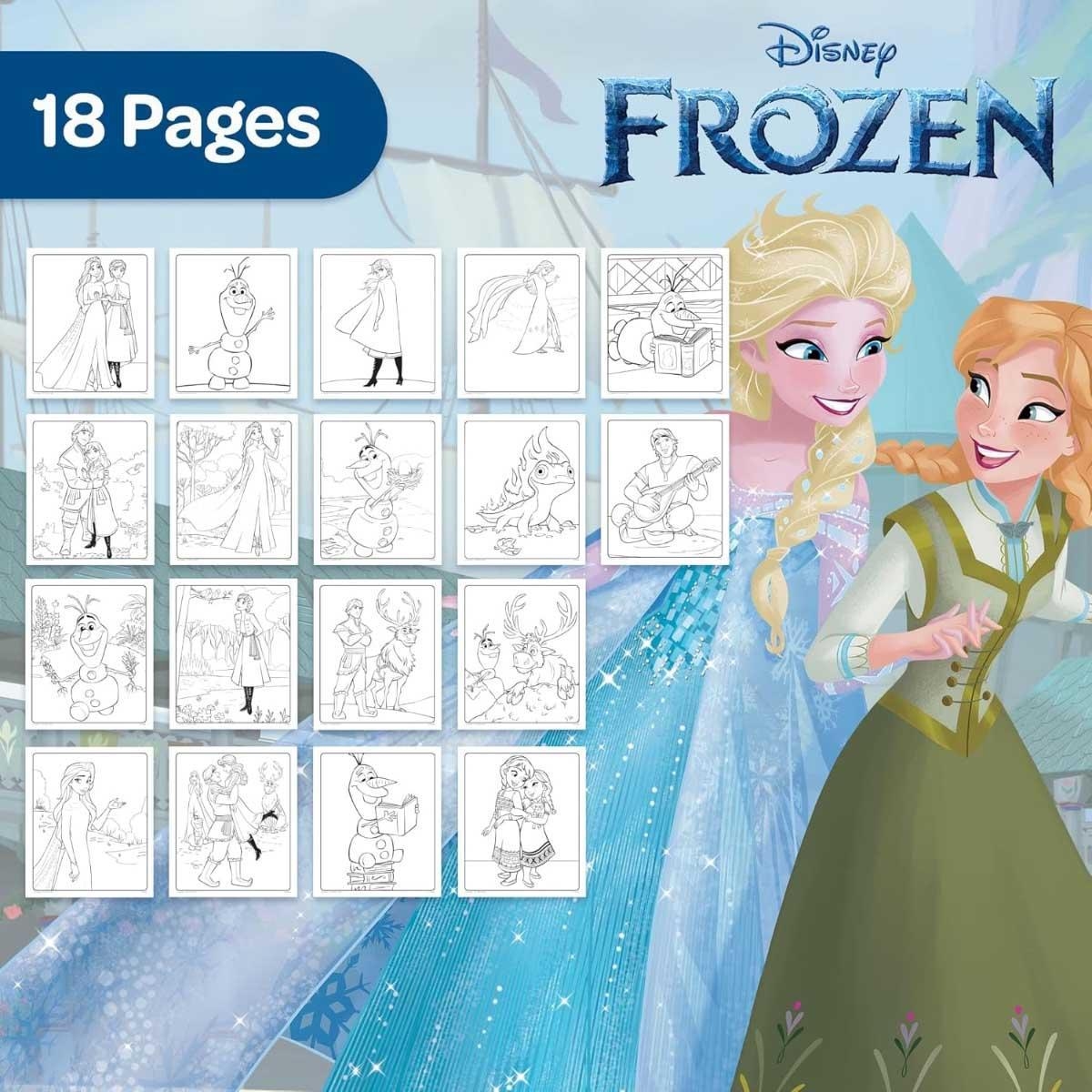 كرايولا كالر وندر ديزني فروزن فولدالوب مع مجموعة أقلام للجنسين، 3-4 سنوات