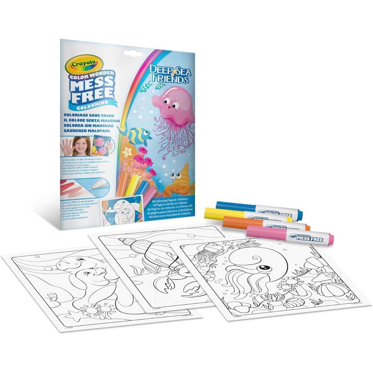 Crayola Color Wonder Sea Friends Foldalope Set Unisex, 3-4 Years