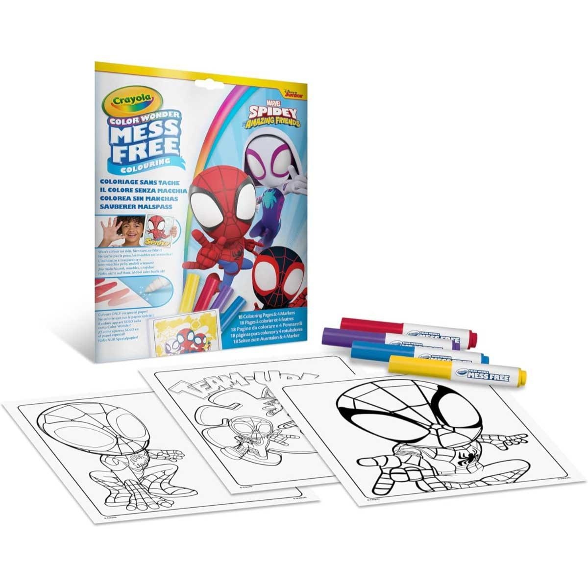 Crayola Color Wonder Spidey Foldalope Set Unisex, 3-4 Years