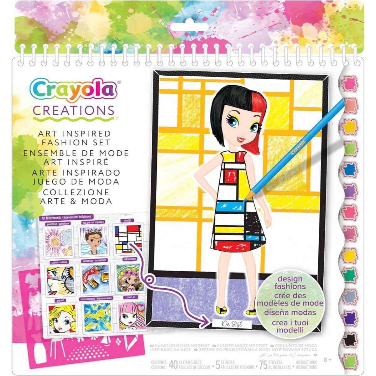 Crayola Creations Art History Fashion Sketch Set Girls, 8-10 Years