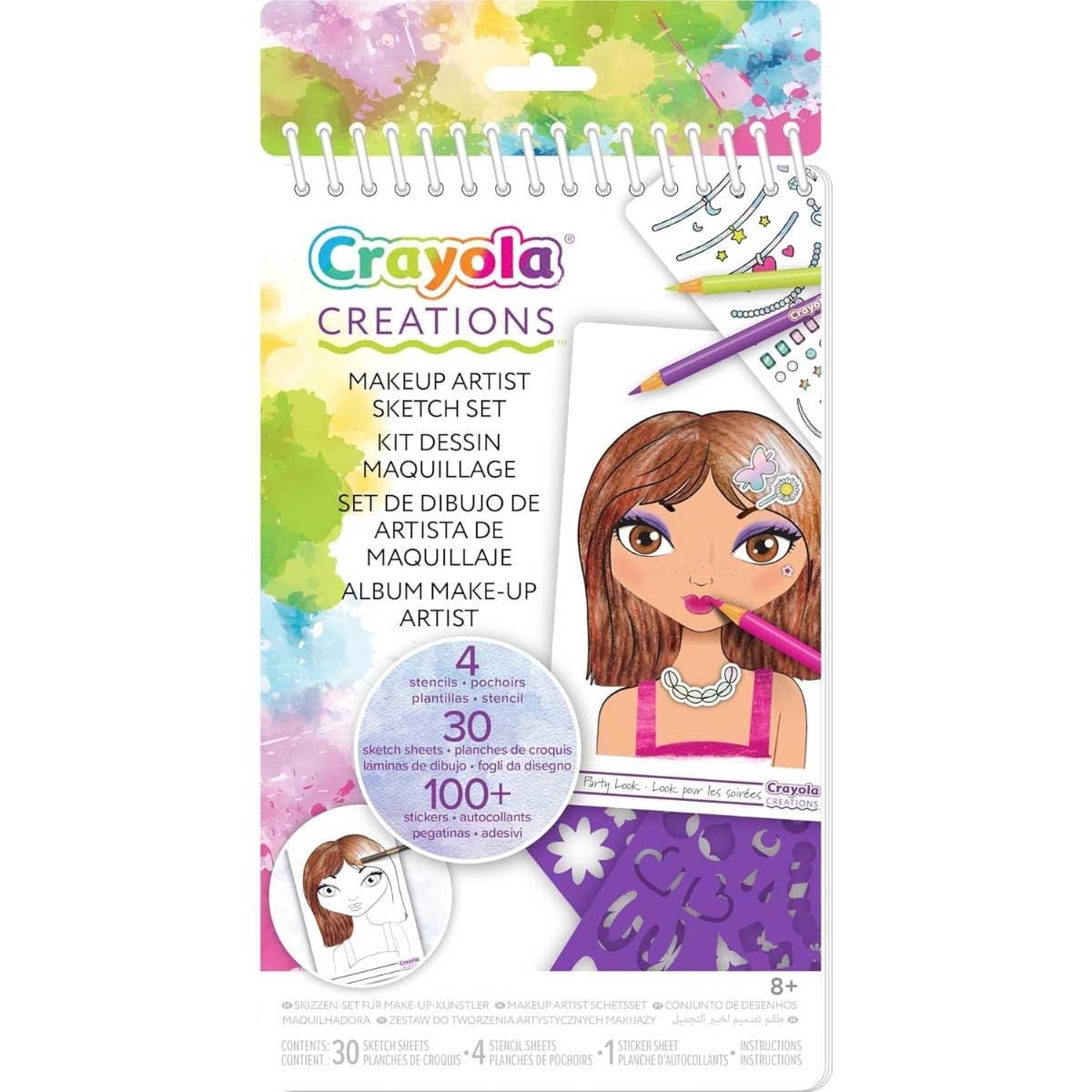 Crayola Creations Compact Make-Up Artist Sketch Set Girls, 8-10 Years