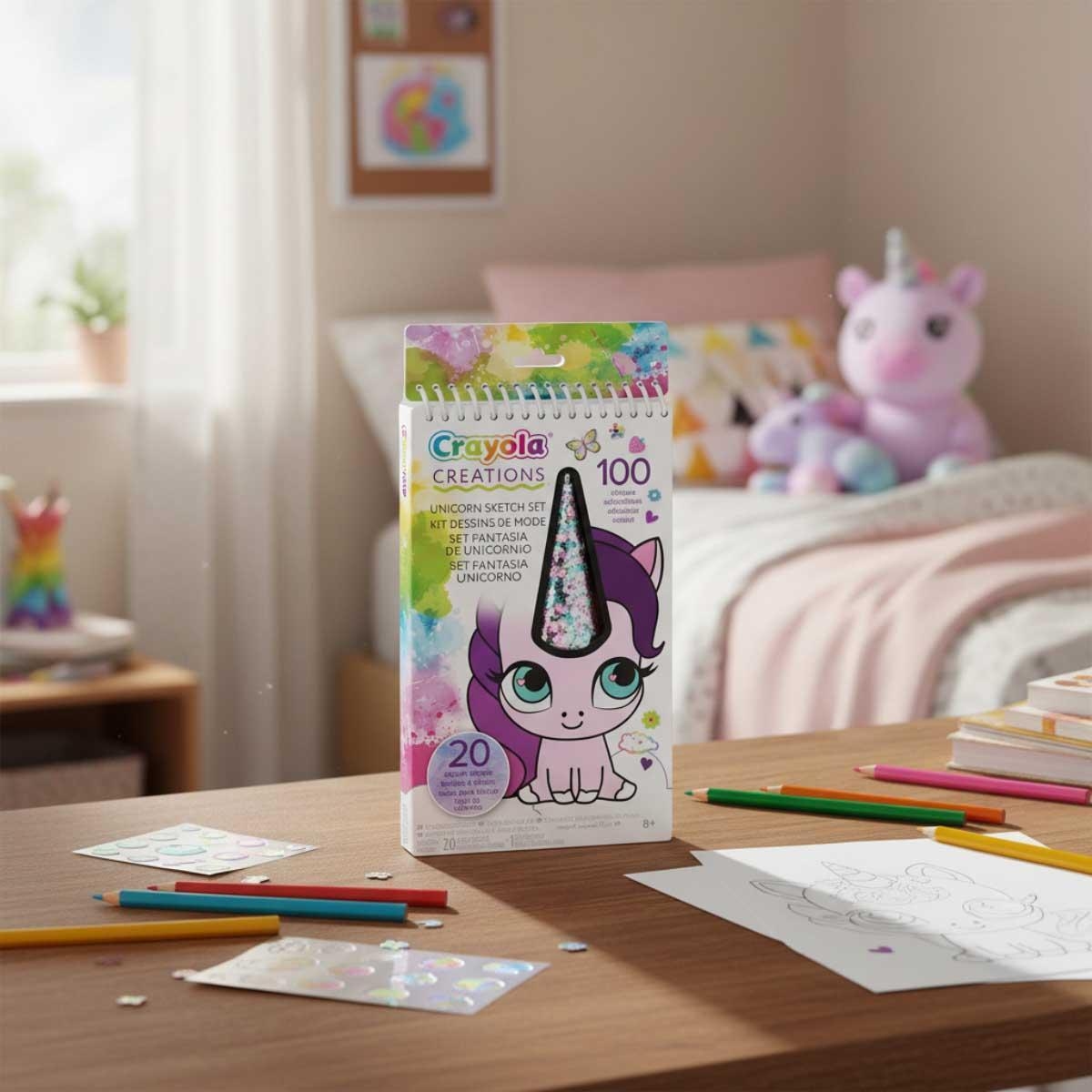كرايولا كرييشنز مجموعة رسم يونيكورن للبنات، 8-10 سنوات