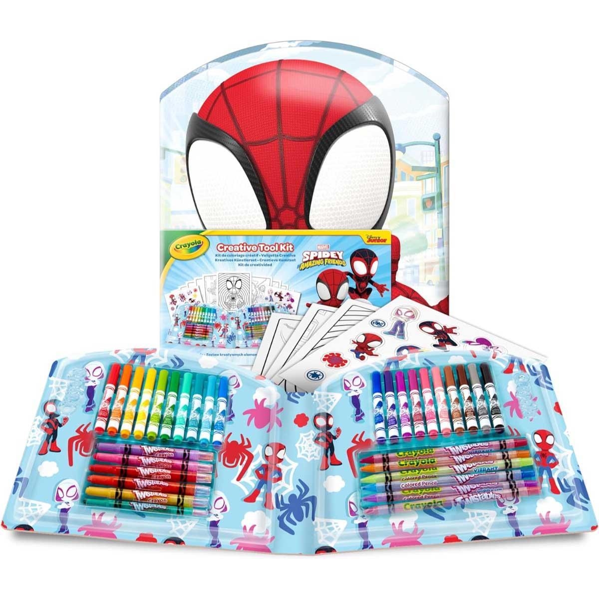 Crayola Spidey 40-Piece Colouring Case Set Unisex, 3-4 Years