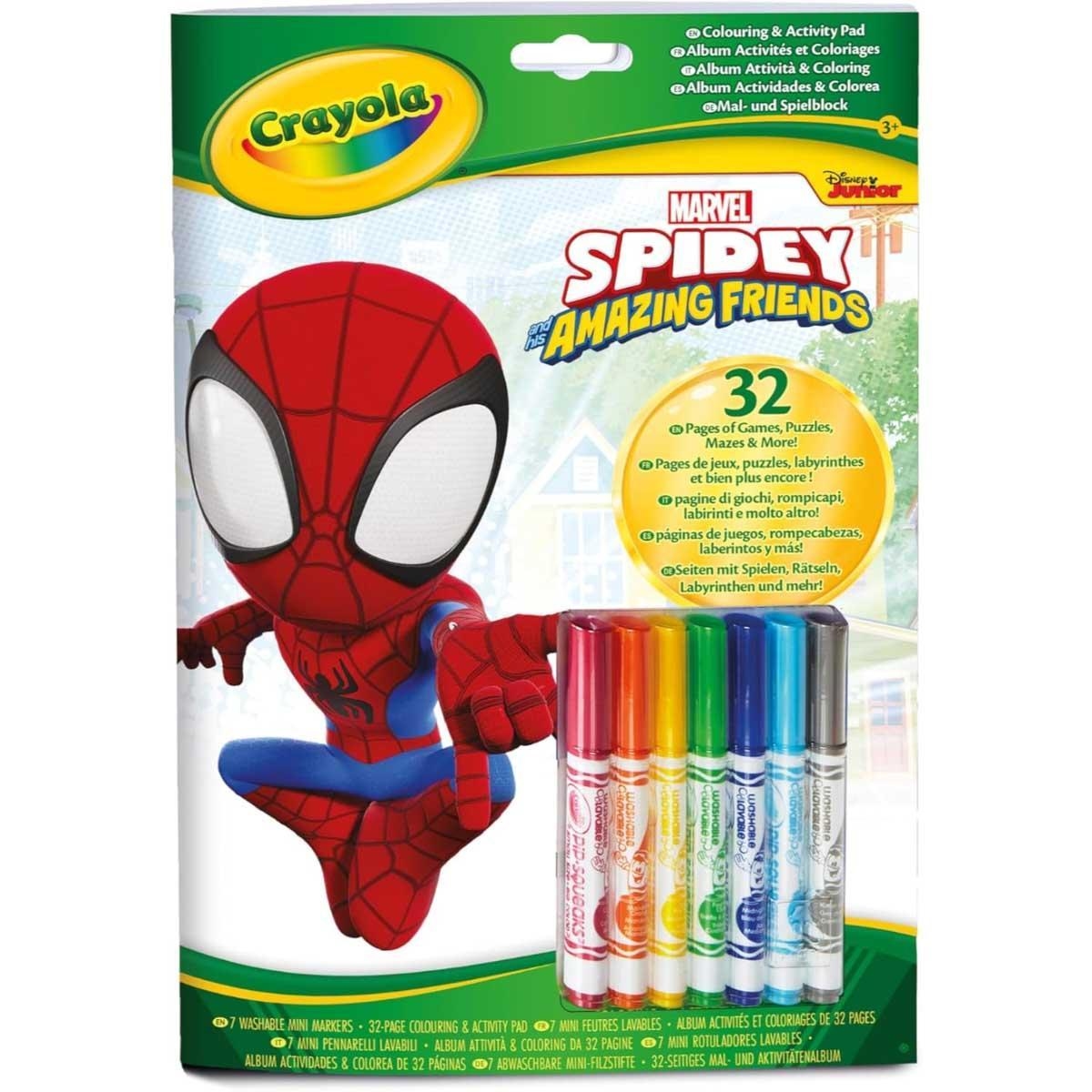 كرايولا دفتر تلوين وأنشطة سبايدي للجنسين، 3-4 سنوات