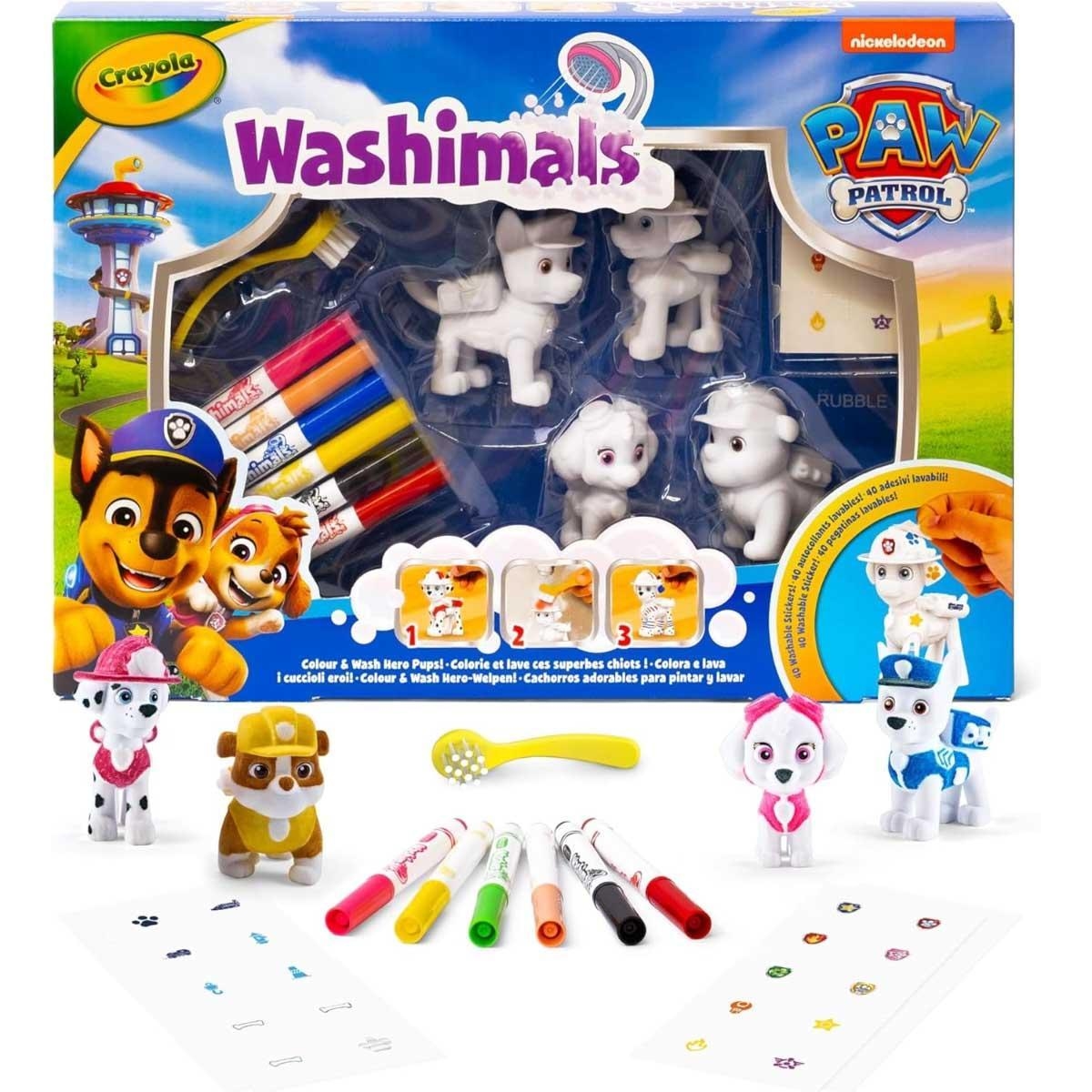 Crayola Washimals Pets PAW Patrol with Decals Set Unisex, 3-4 Years