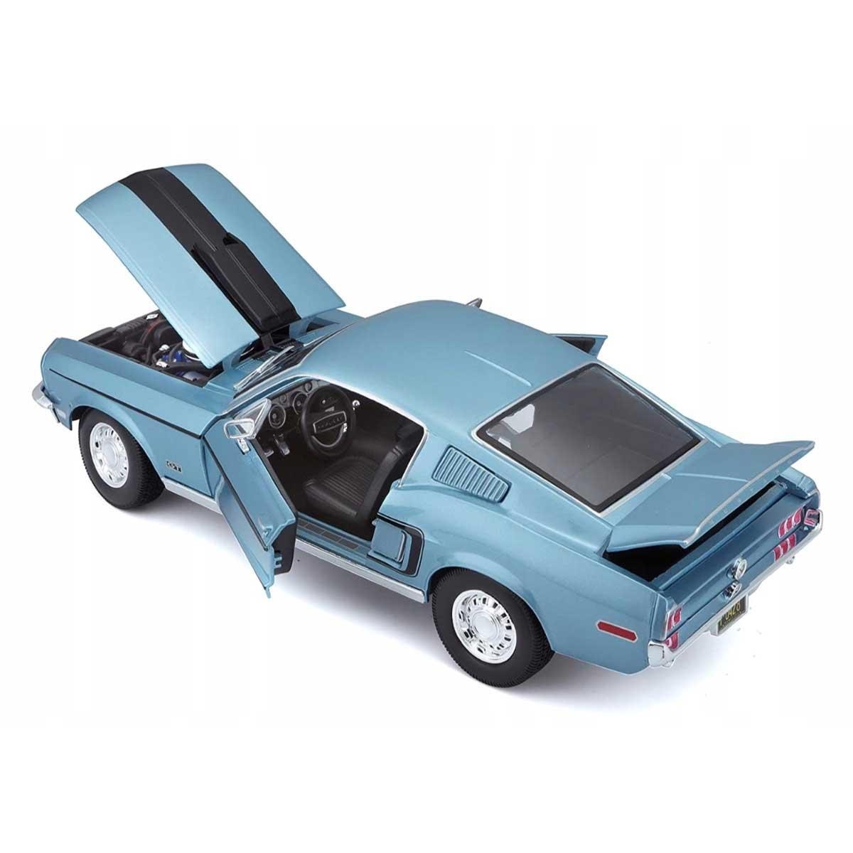 مايستو سيارة فورد موستانغ GT كوبرا جيت 1968 معدن مصبوب بمقياس 1:18 للجنسين، 8-10 سنوات