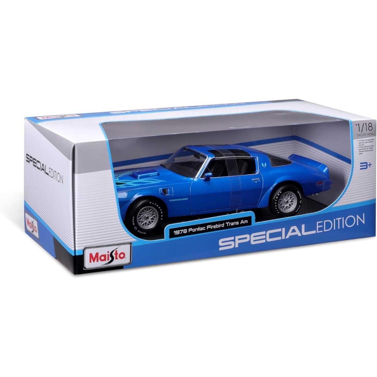 مايستو سيارة بونتياك فايربيرد ترانس آم 1978 معدن مصبوب بمقياس 1:18 للجنسين، 8-10 سنوات