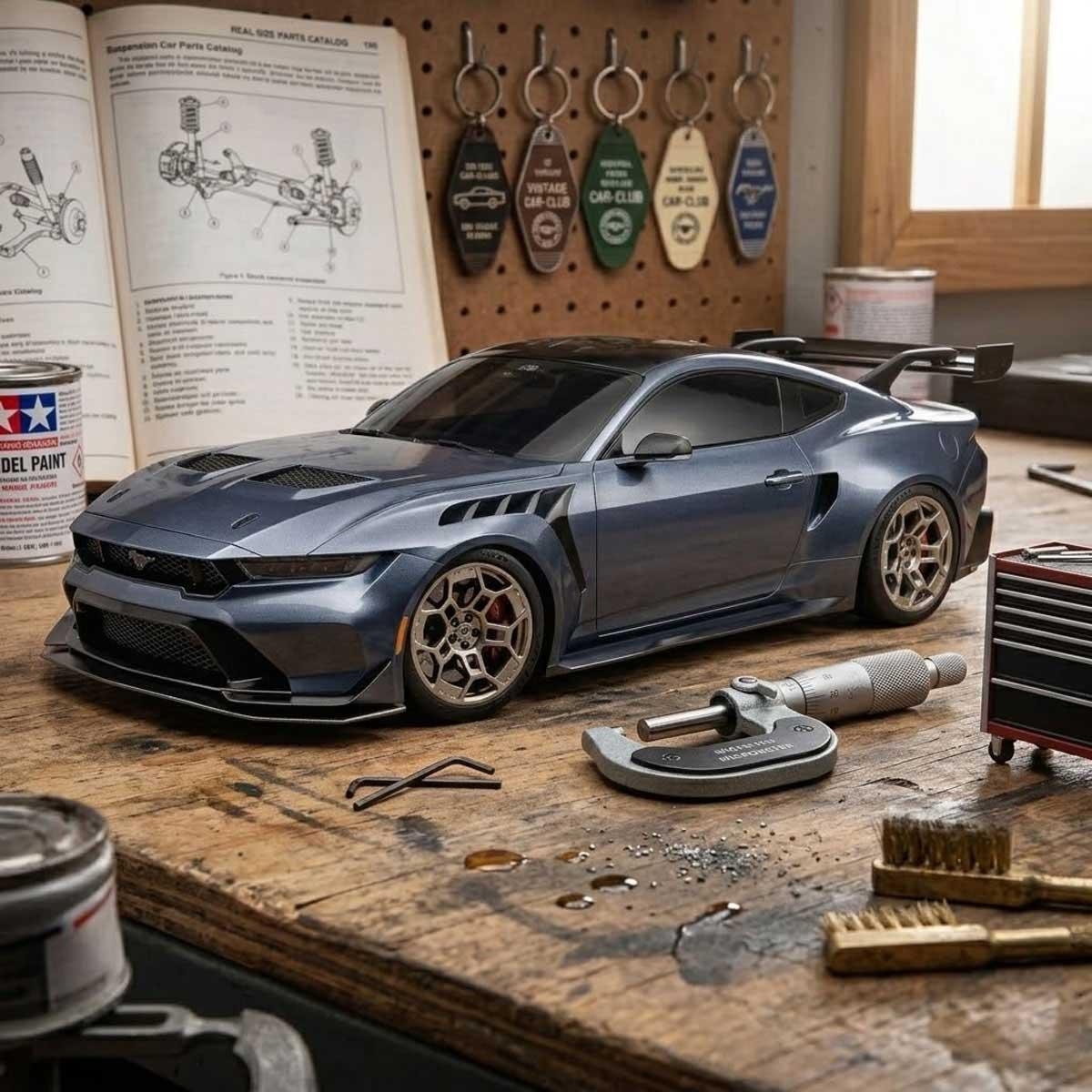 مايستو سيارة فورد موستانغ GTD 2025 معدن مصبوب بمقياس 1:18 للجنسين، 8-10 سنوات