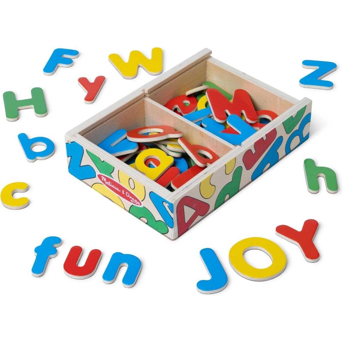 Melissa & Doug 52-Piece Wooden Alphabet Magnets Set Unisex, 3-4 Years