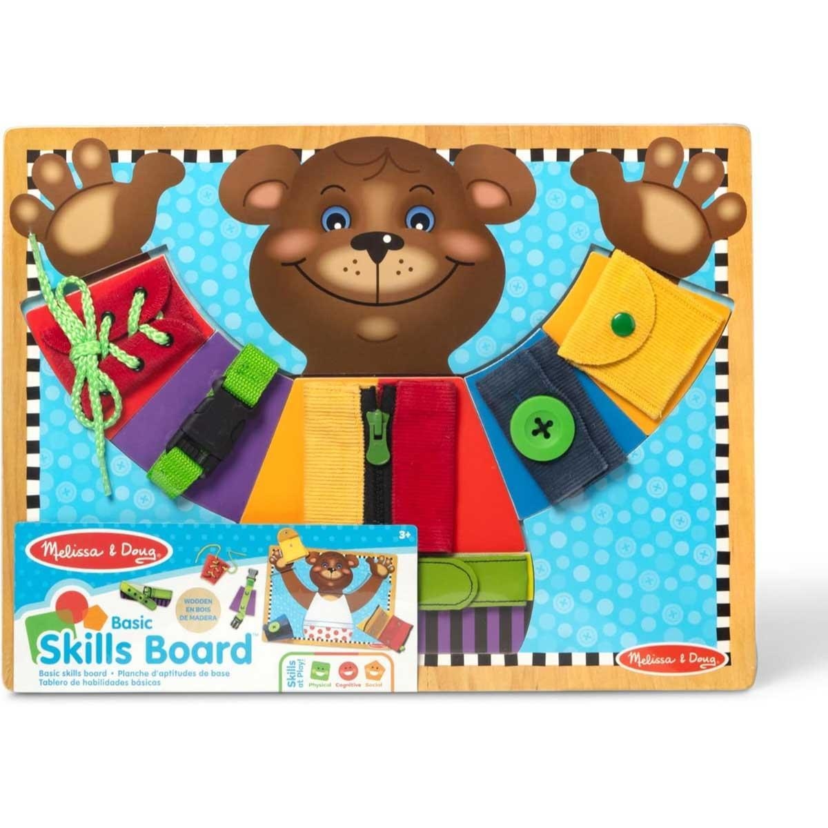 Melissa & Doug Basic Skills Puzzle Board Wooden Educational Toy Unisex, 3-4 Years