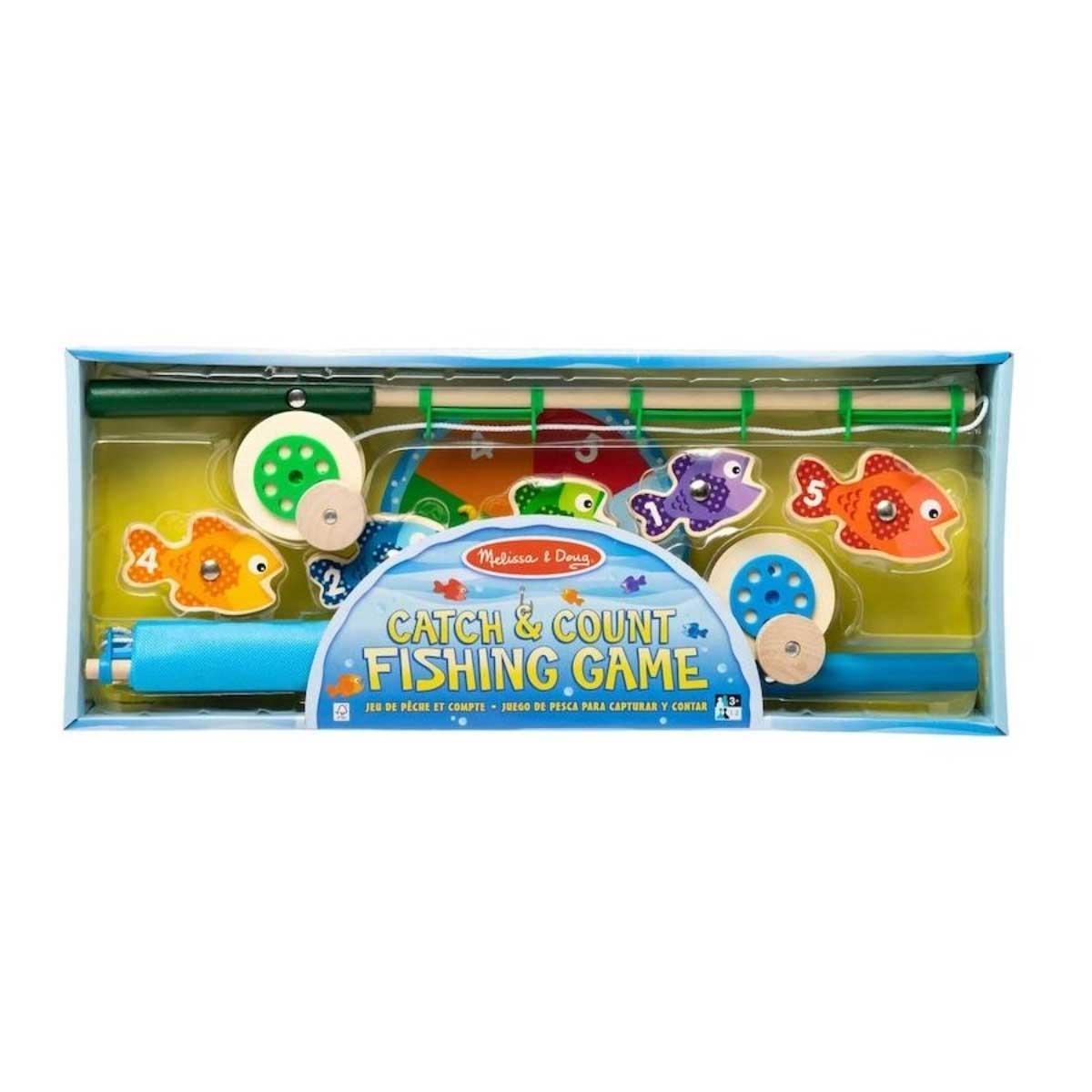Melissa & Doug Catch & Count Wooden Fishing Educational Game Unisex, 3-4 Years