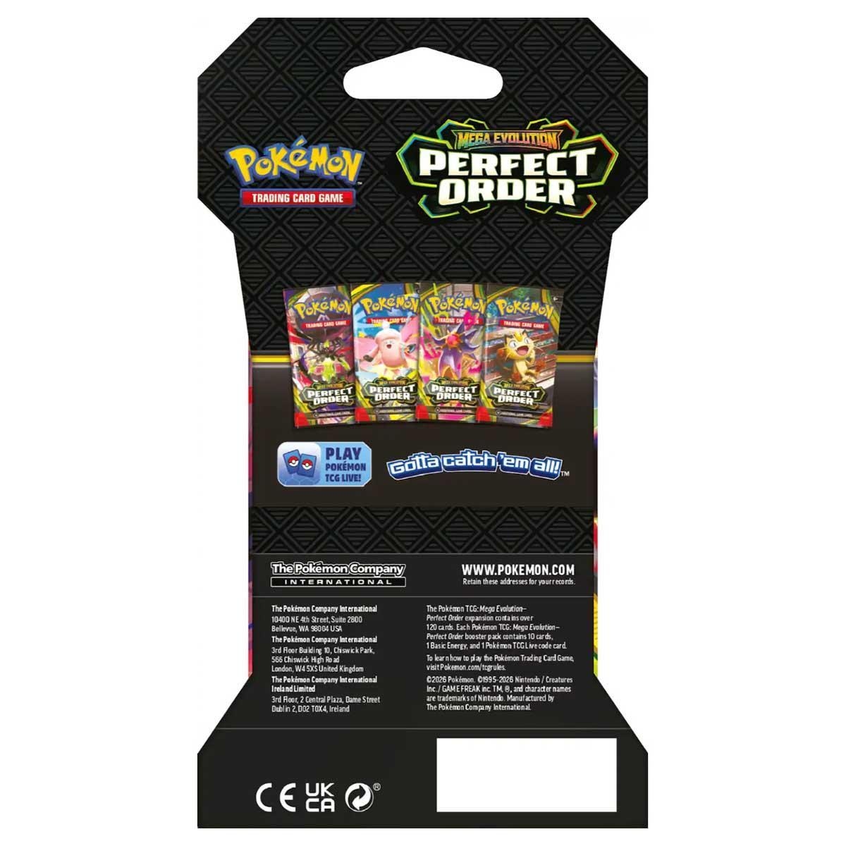 بوكيمون TCG ME 03 بيرفكت أوردر حزمة بطاقات مغلفة متنوعة، للجنسين، 6-8 سنوات