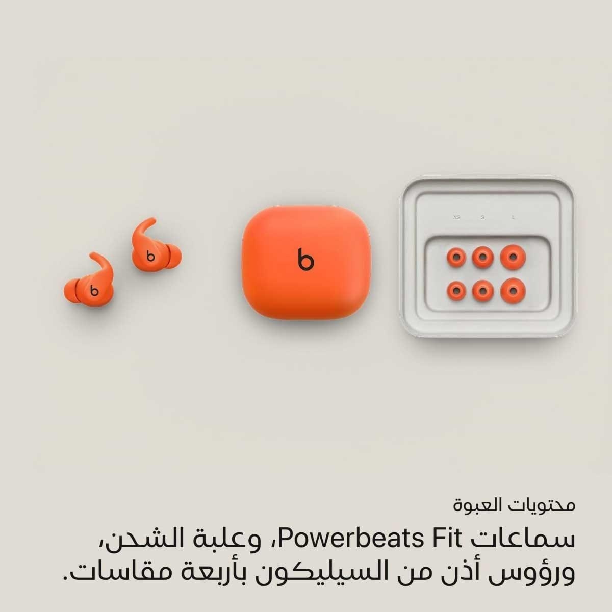 بيتس باور فيت سماعات أذن لاسلكية حقيقية مع إلغاء الضوضاء - رمادي حصوي