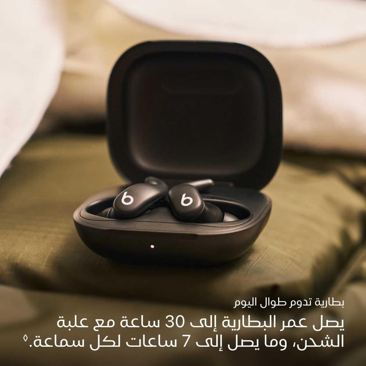 بيتس باور فيت سماعات أذن لاسلكية حقيقية مع إلغاء الضوضاء - أسود جيت