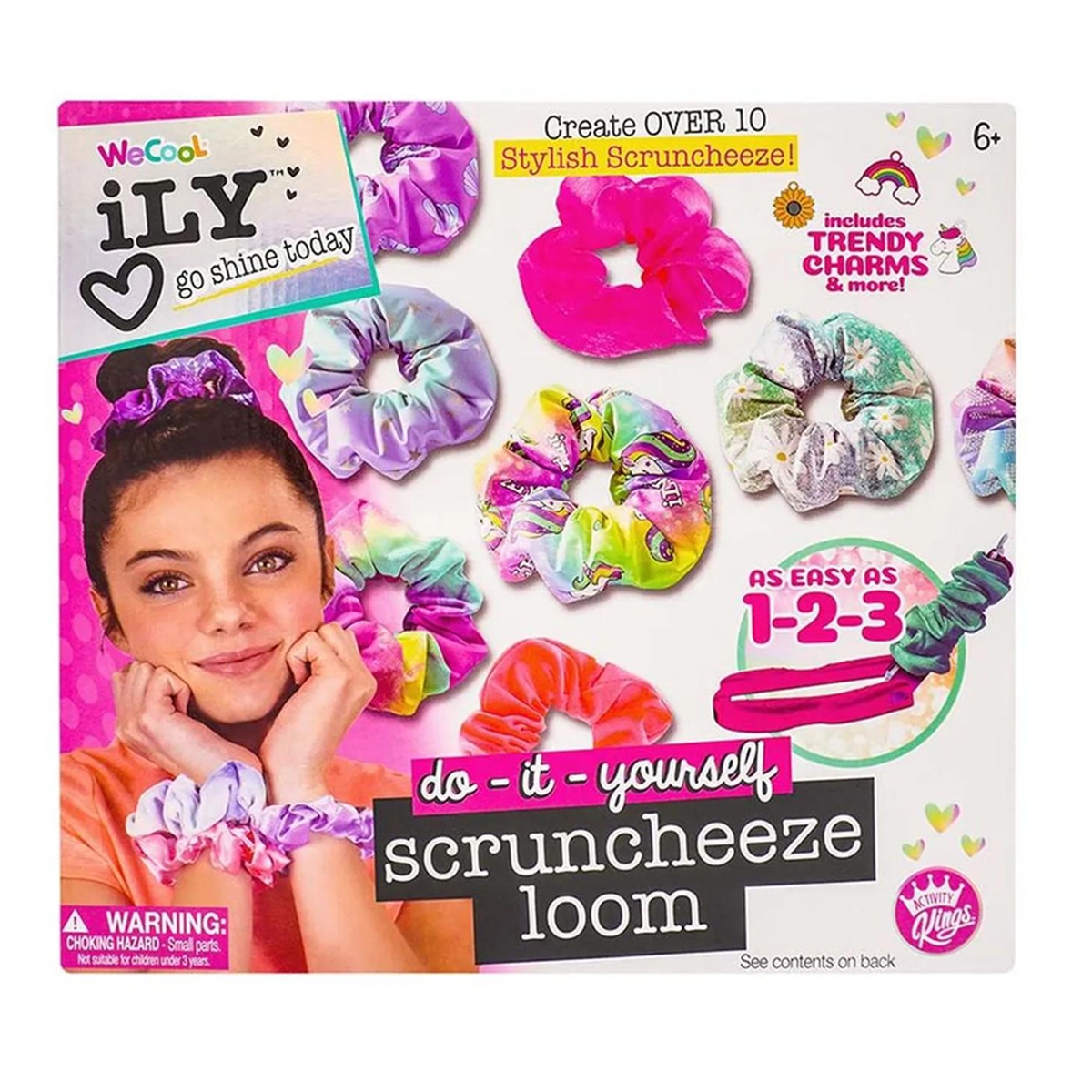 أكتيفيتي كينغز مجموعة سكرانشي لوم لصنع ربطات الشعر DIY للبنات من عمر 5 إلى 7 سنوات