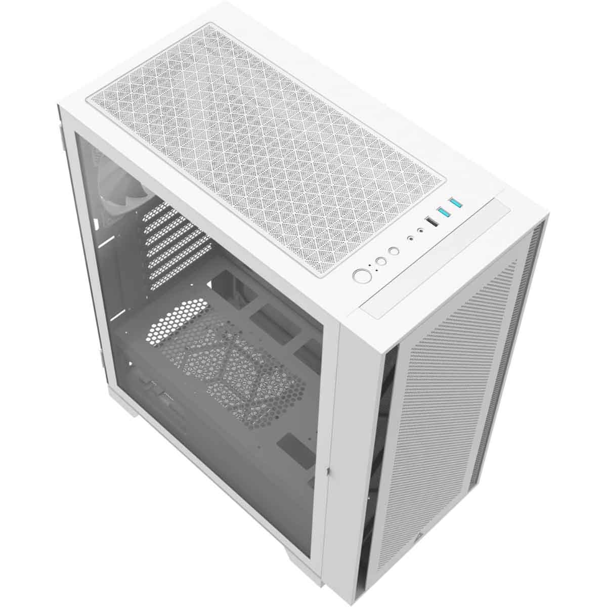 مونتيك صندوق كمبيوتر للألعاب AIR 1000 لايت باللون الأبيض