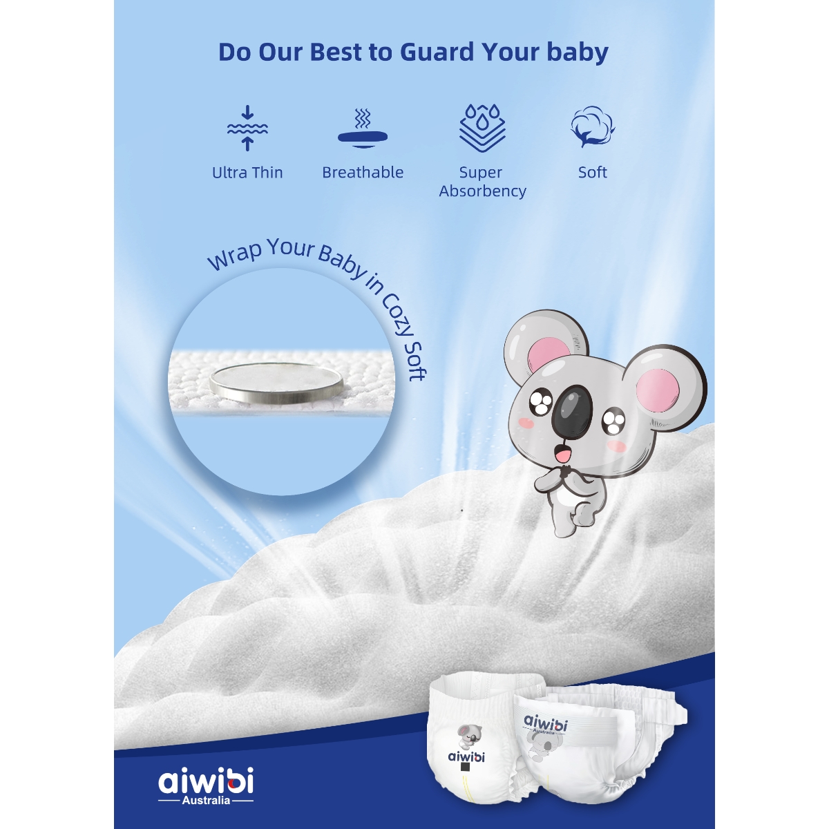 آيويبي حفاضات أطفال راحة فائقة مقاس 5 (12-17 كغ) للأطفال من عمر 0 إلى 2 سنة