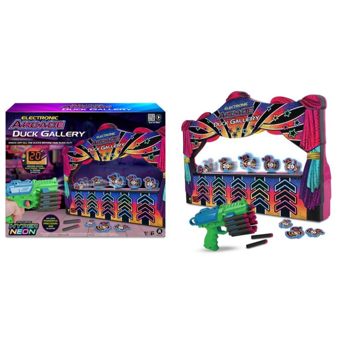 أمباسادور سلسلة هايبر نيون لعبة دك جاليري إلكترونية آركيد للجنسين، 5-7 سنوات