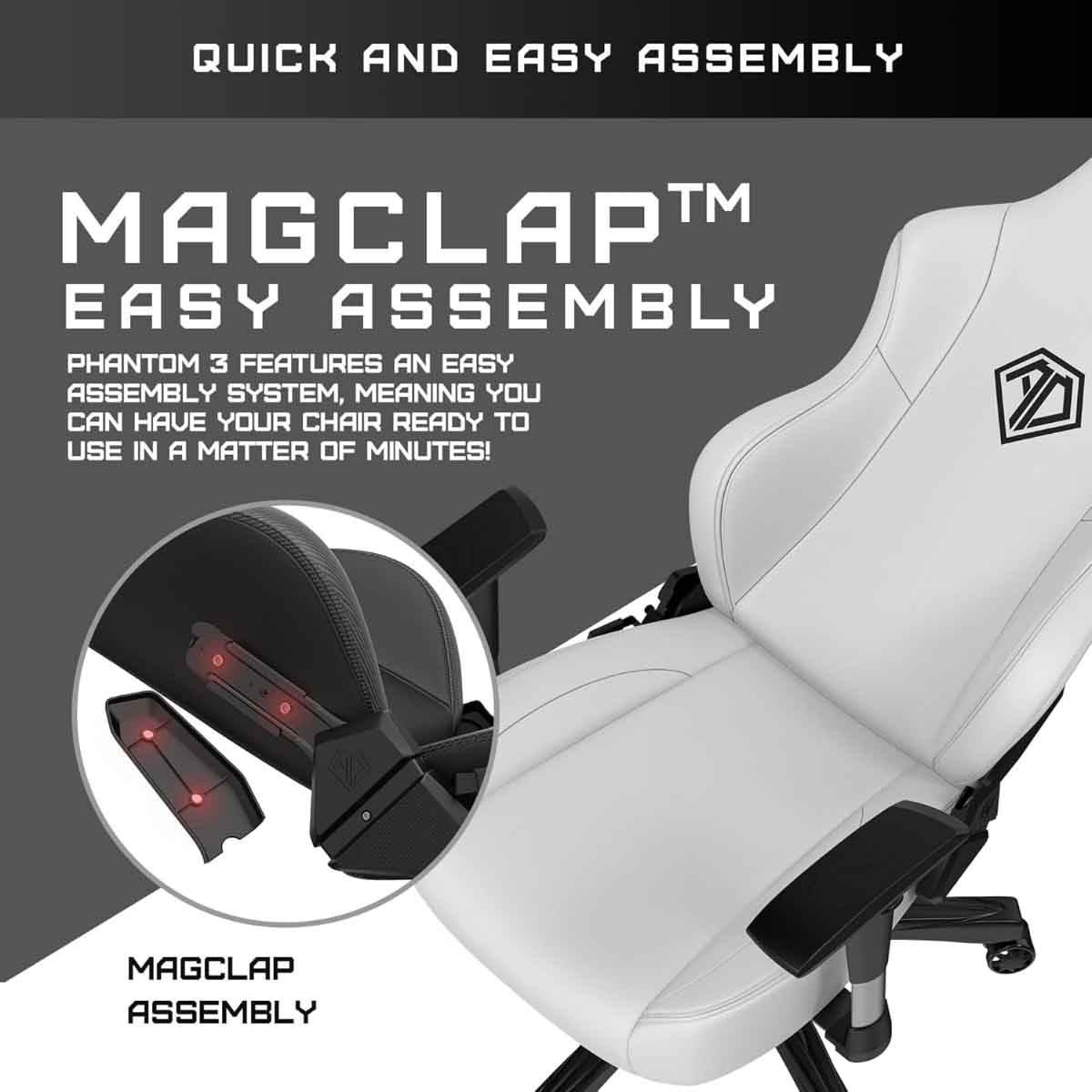 انداسيت كرسي ألعاب فانتوم 3 مقاس L موديل AD18Y-06-B-PVC