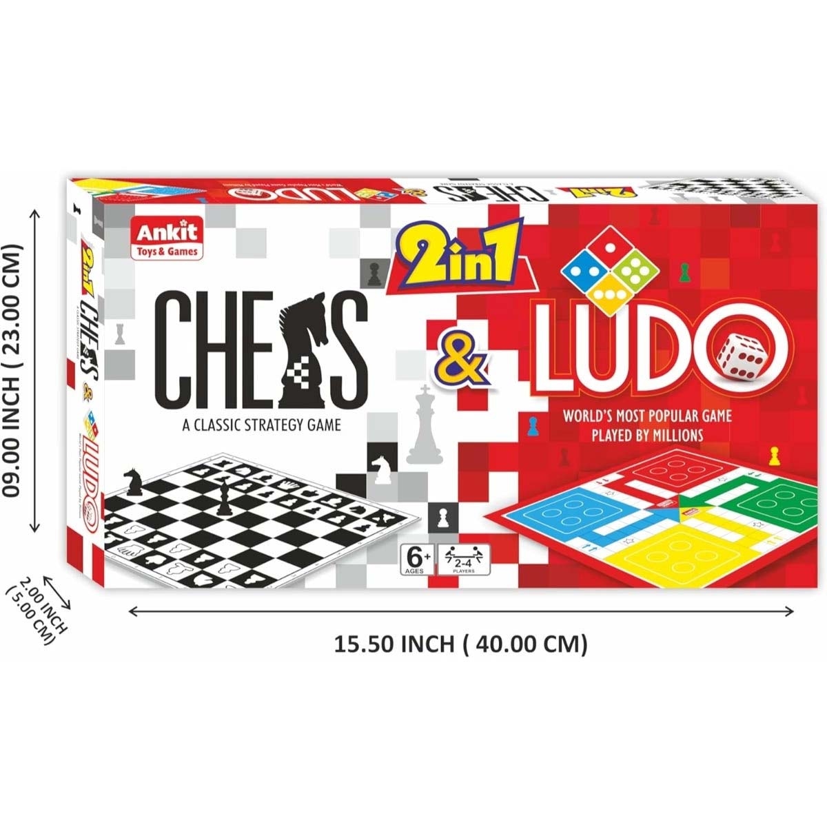 أنكيت تويز مجموعة الشطرنج ولودو + لغز من رافنسبورجر مع لغز بالأوتاد من ميليسا آند دوغ، للجنسين، 13+ سنة