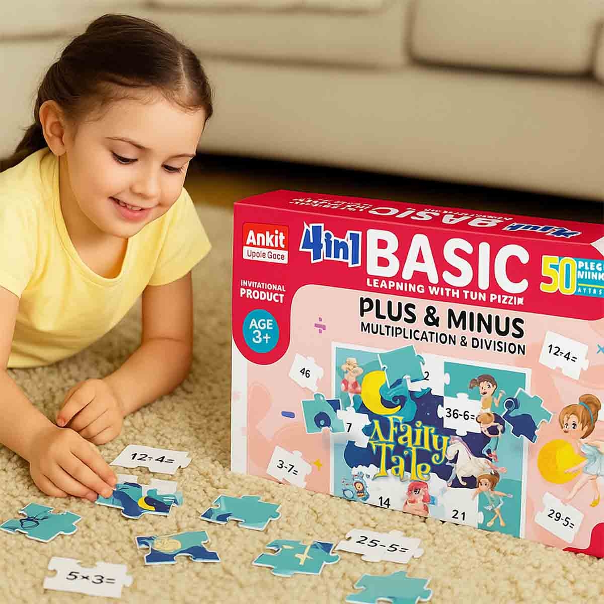 أنكت تويز ألغاز تركيب 4 في 1 تعليمية أساسية للجنسين من عمر 3 إلى 4 سنوات