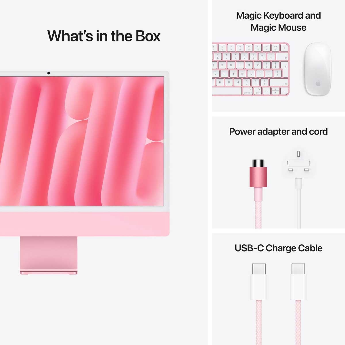 أبل آي ماك M4 إصدار 2024 مقاس 24 بوصة مع معالج CPU ثماني النواة وGPU ثماني