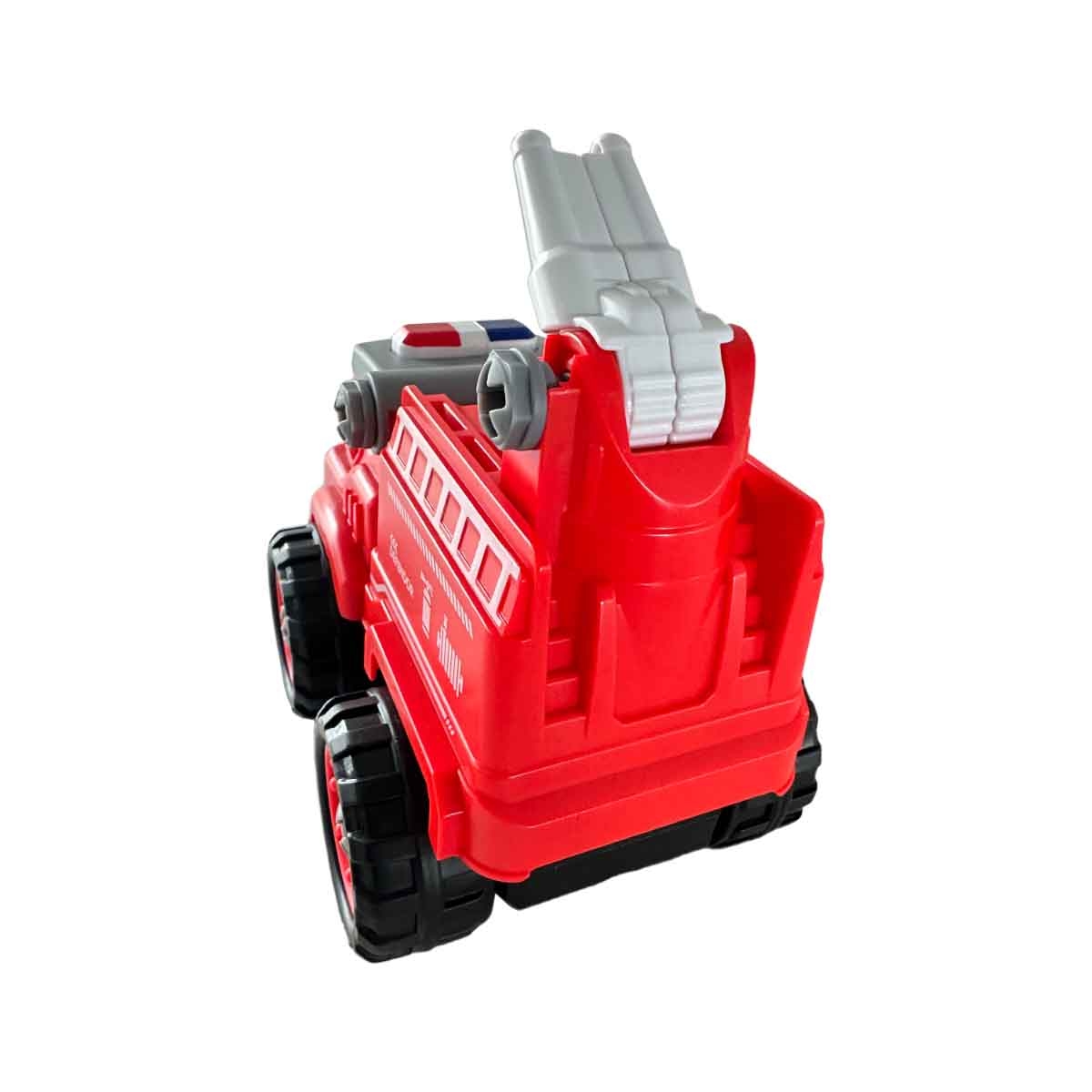 لي منغ تويز سيارة إطفاء من مكعبات تركيب صغيرة للجنسين، من عمر 3-4 سنوات