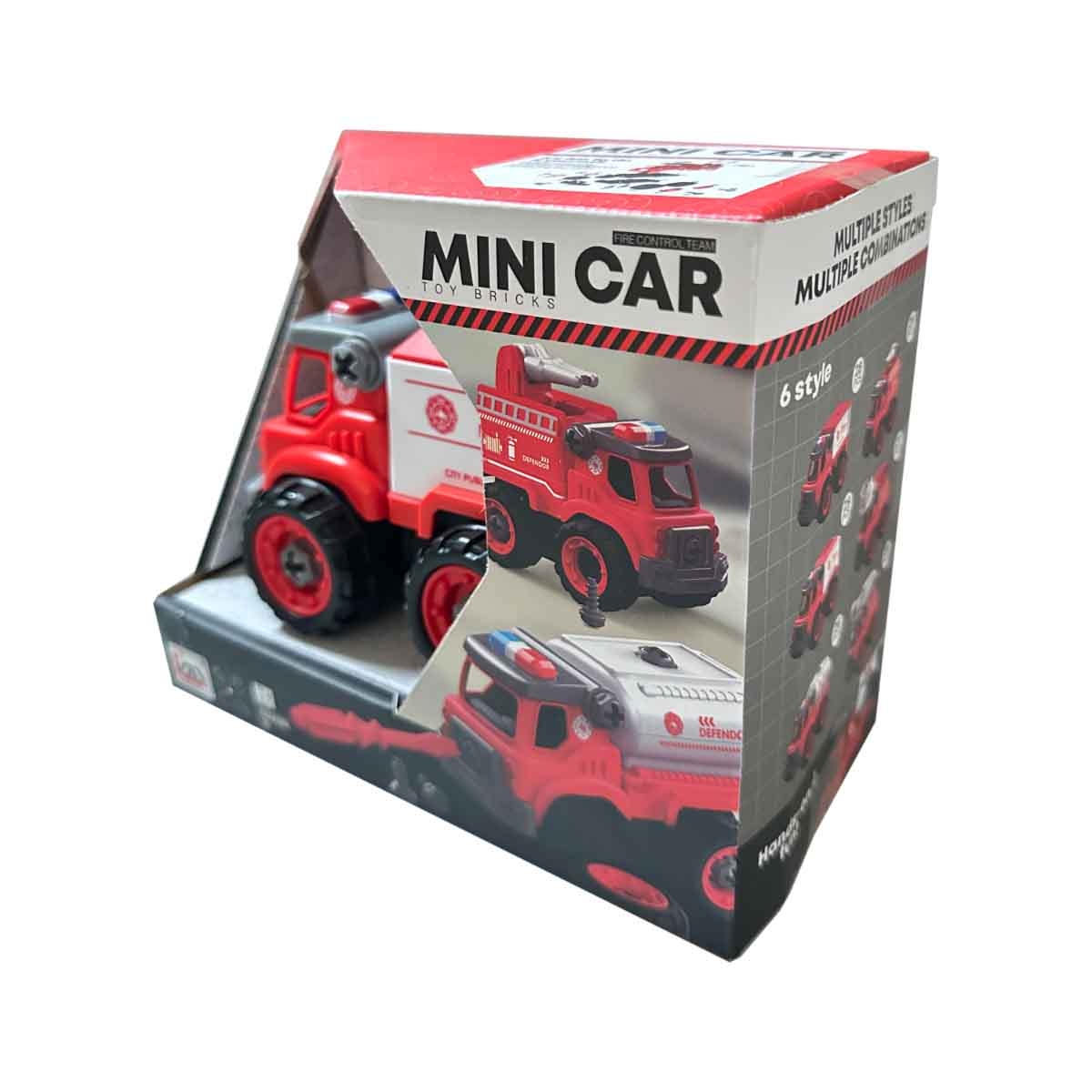 لي منغ تويز شاحنة استجابة طارئة من مكعبات تركيب صغيرة للجنسين، من عمر 3-4 سنوات