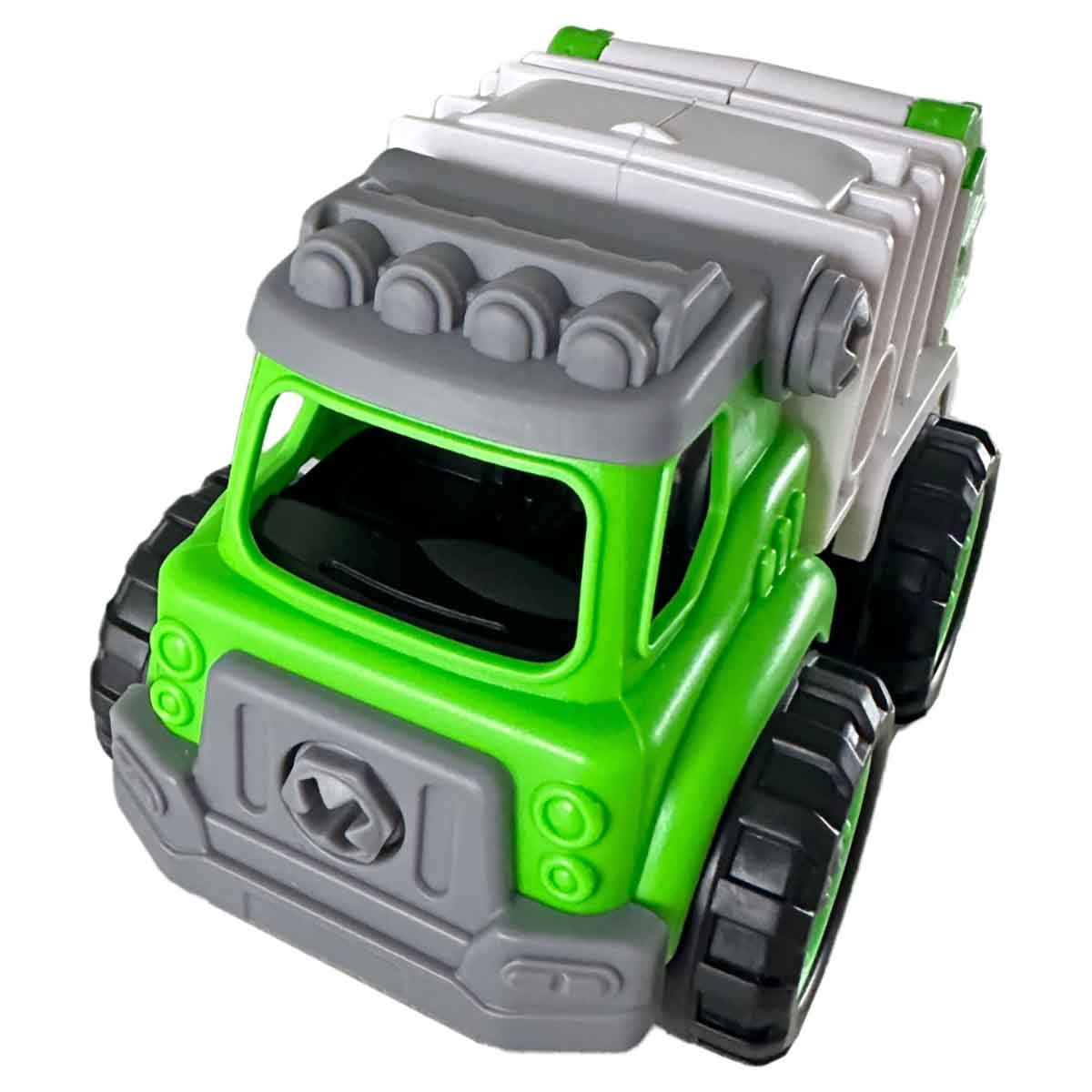 لي منغ تويز شاحنة إعادة تدوير من مكعبات تركيب صغيرة للجنسين، من عمر 3-4 سنوات