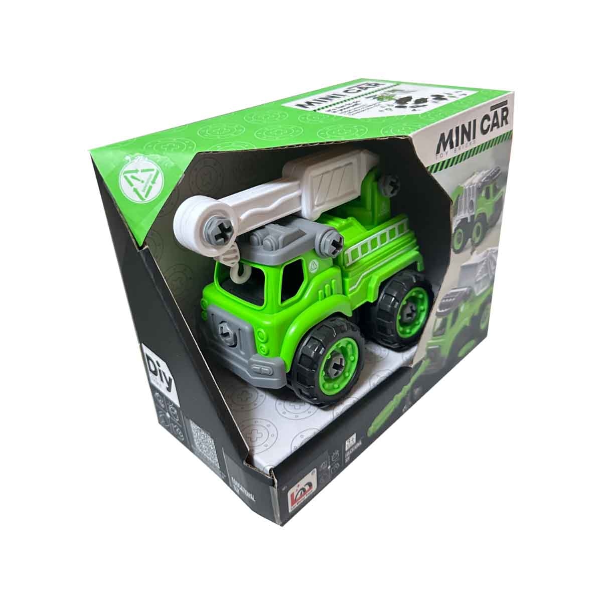 لي منغ تويز شاحنة إدارة نفايات من مكعبات تركيب صغيرة للجنسين، من عمر 3-4 سنوات