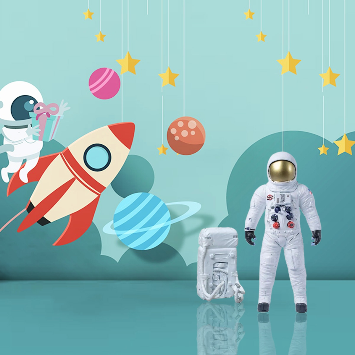 أسترو فنتشر فيجر رائد فضاء 10 إنش للأولاد، 5-7 سنوات