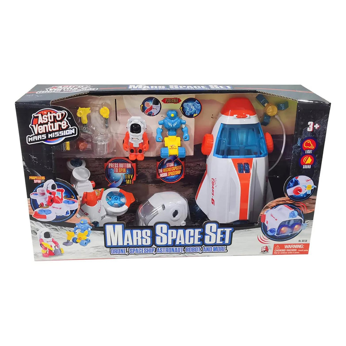 أسترو فنتشر مجموعة ألعاب الفضاء مارِس للأولاد من عمر 3 إلى 4 سنوات