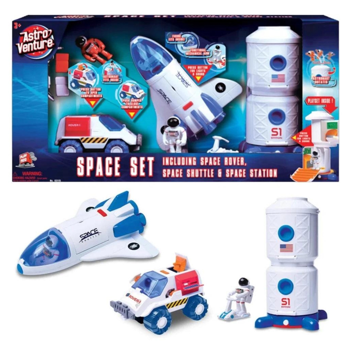 أسترو فنتشر مجموعة لعب الفضاء للأولاد، 3-4 سنوات