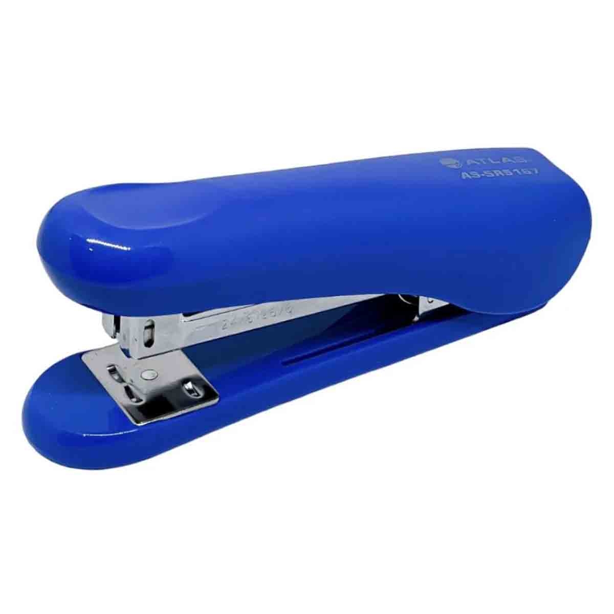 أطلس دباسة معدنية نصف شريط زرقاء مع مزيل دبابيس