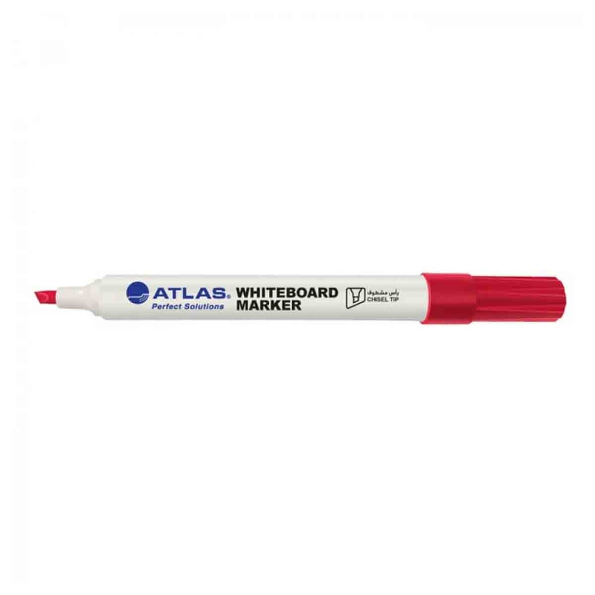 أطلس قلم سبورة أحمر رأس مائل للجنسين، 13 سنة فما فوق، مجموعة من 4