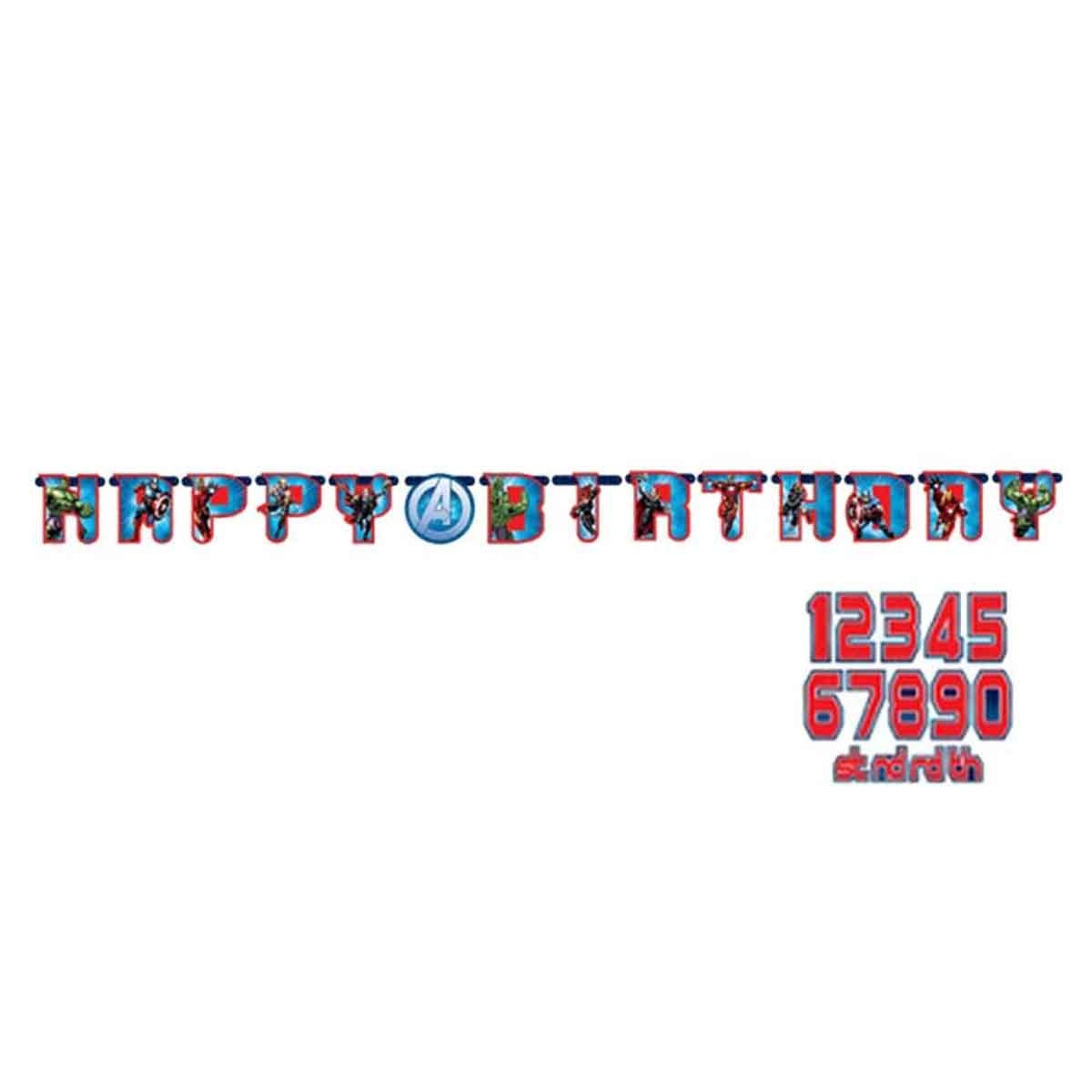 مارفل أفنجرز لافتة حروف Add-An-Age