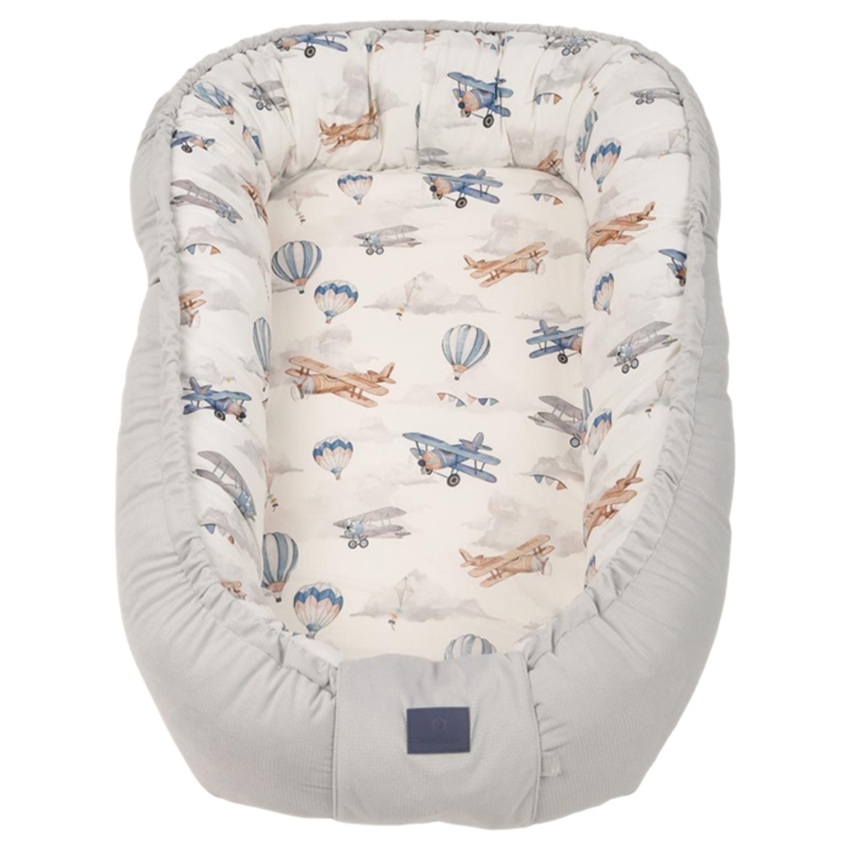 بيبي دريم سرير رمادي محمول مع وحدة نوم للأطفال من عمر 0 إلى 2 سنة