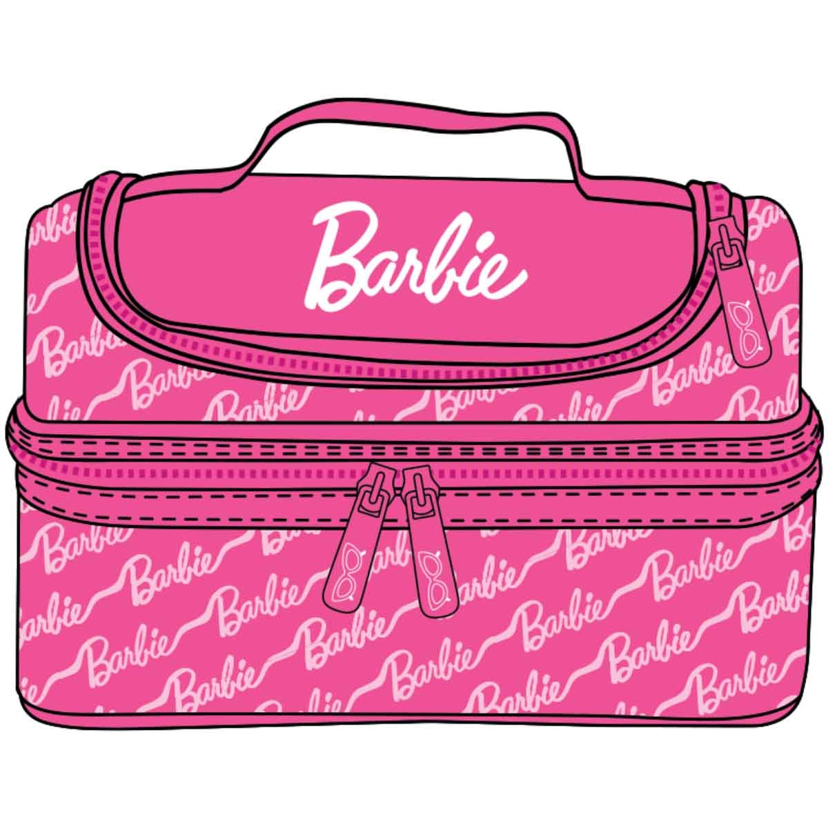 باربي مجموعة حقيبة ظهر 4 في 1 مع حقيبة غداء ومقلمة وزجاجة ماء