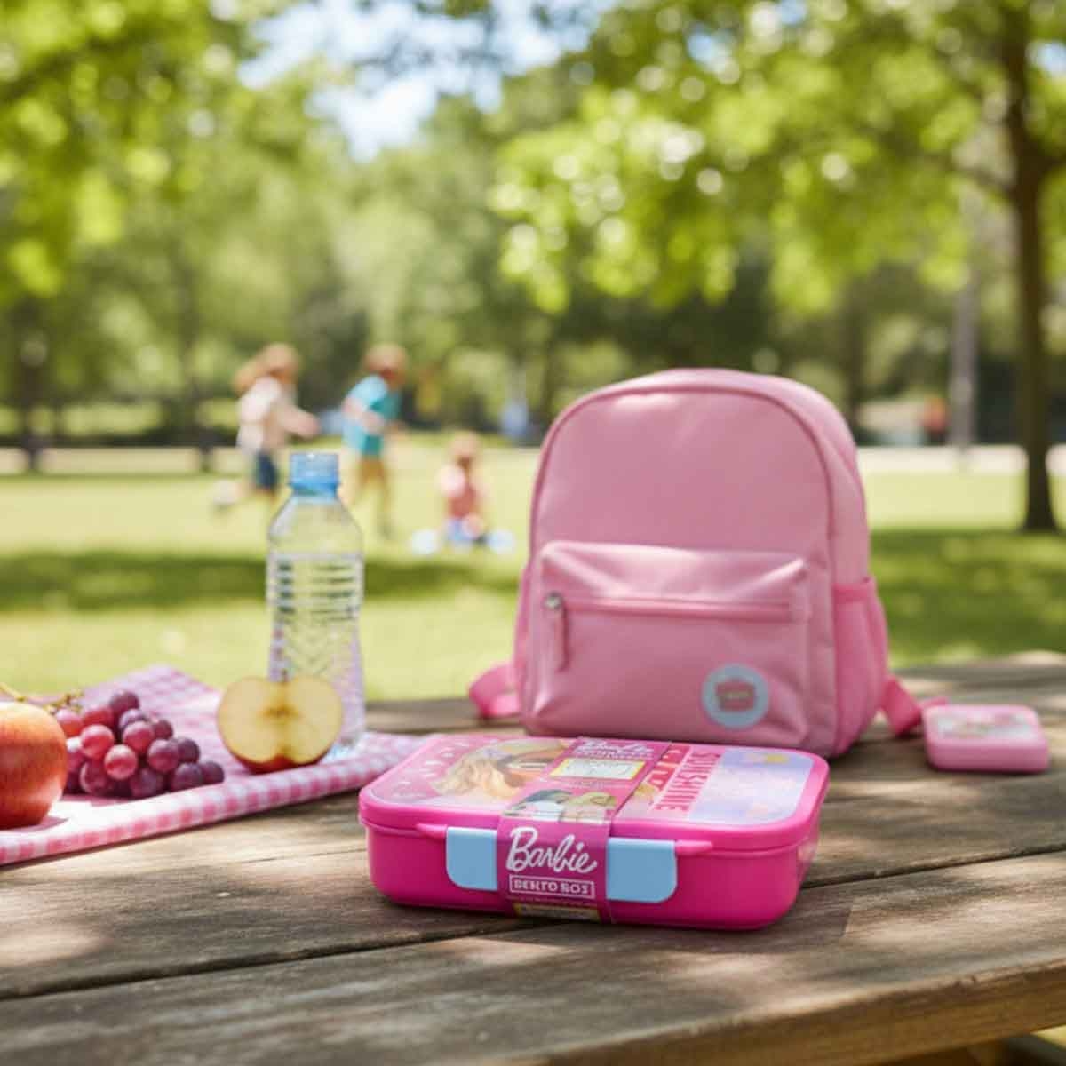 باربي صندوق غداء بنتو أنيق سعة 1100 مل مع 6 أقسام