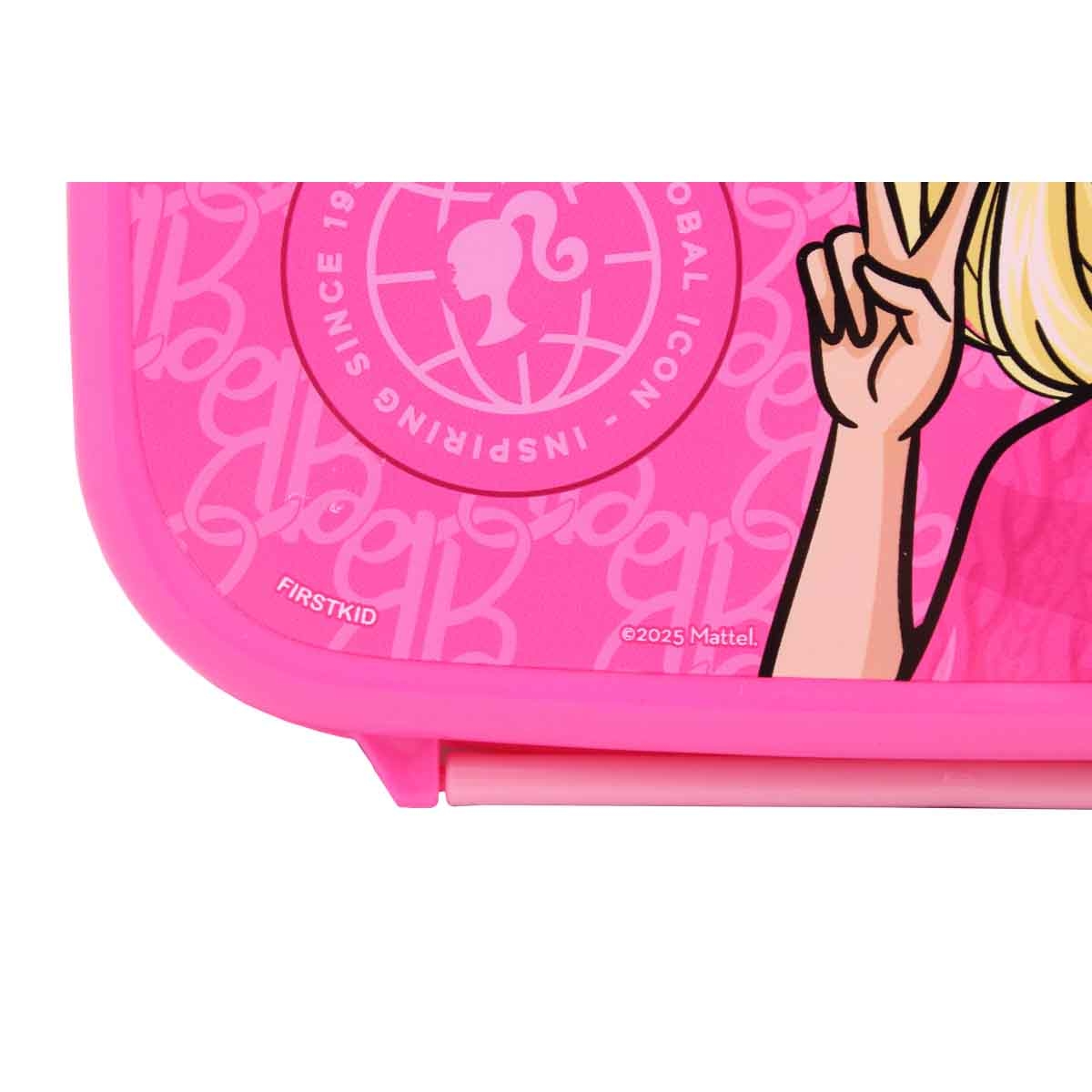 باربي صندوق غداء وردي أنيق مضاد للتسرب مع صينية داخلية