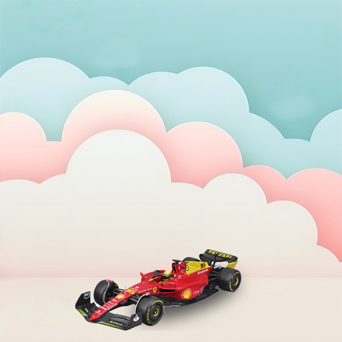 بوراجو سيارة فيراري F1-75 2022 بمقياس 1:18 للأولاد، 13+ سنوات