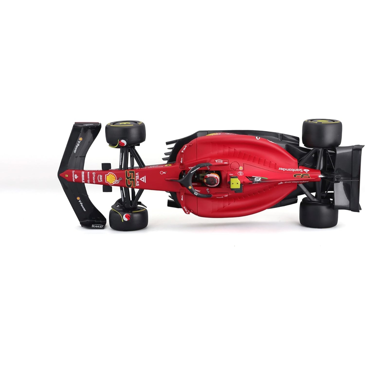 بوراجو سيارة فيراري F1-75 2022 ساينز بمقياس 1:18 للأولاد، 13+ سنوات