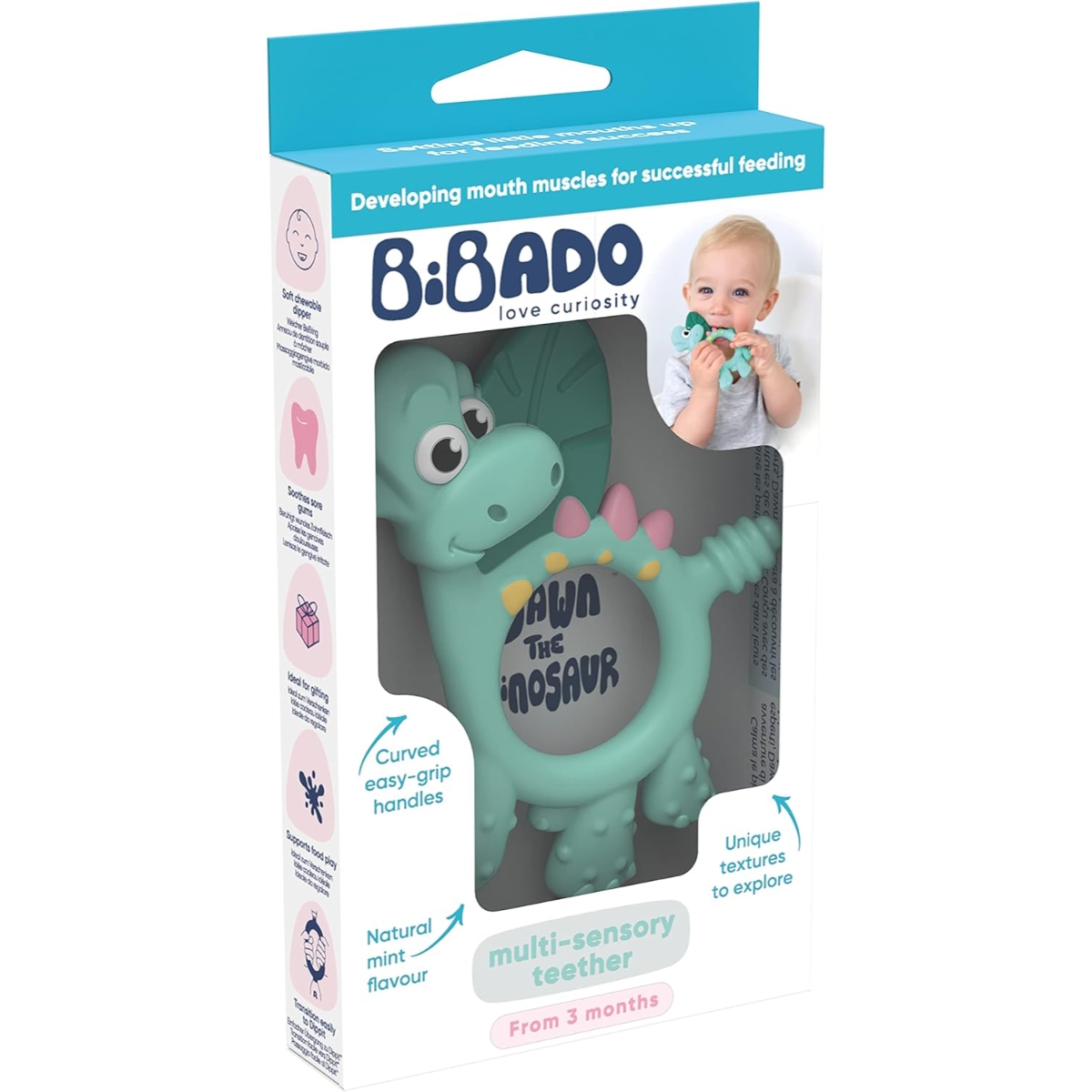 بيبادو لعبة عضاضة داون ذا دايناصور للجنسين، 0-2 سنوات