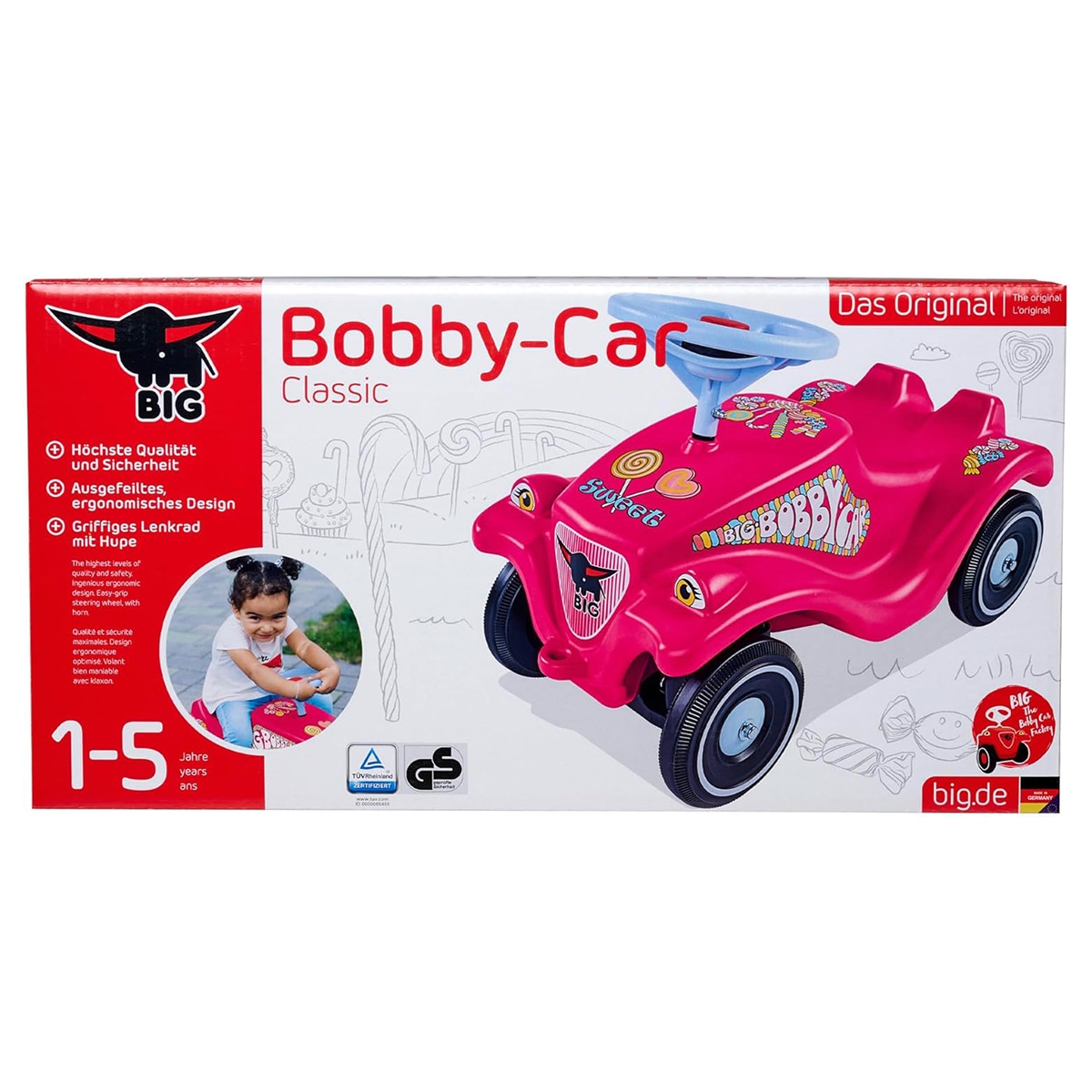 بيغ بوبي سيارة الأطفال الكلاسيكية للجنسين، 0-2 سنوات