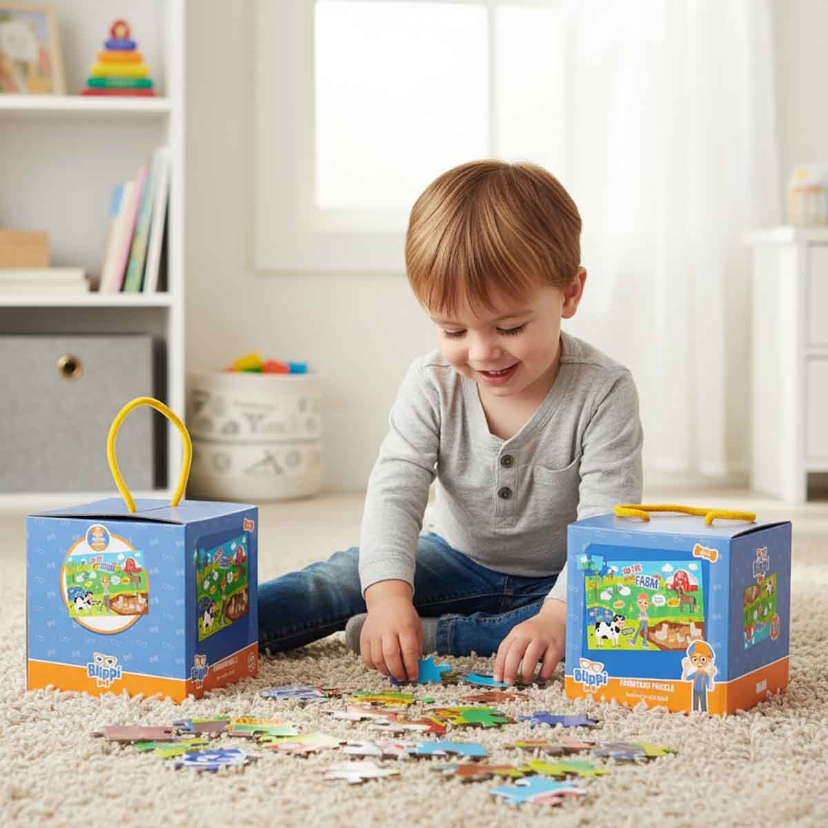 بليبي مجموعة أحاجي المزرعة 60 قطعة للجنسين، عمر 3-4 سنوات