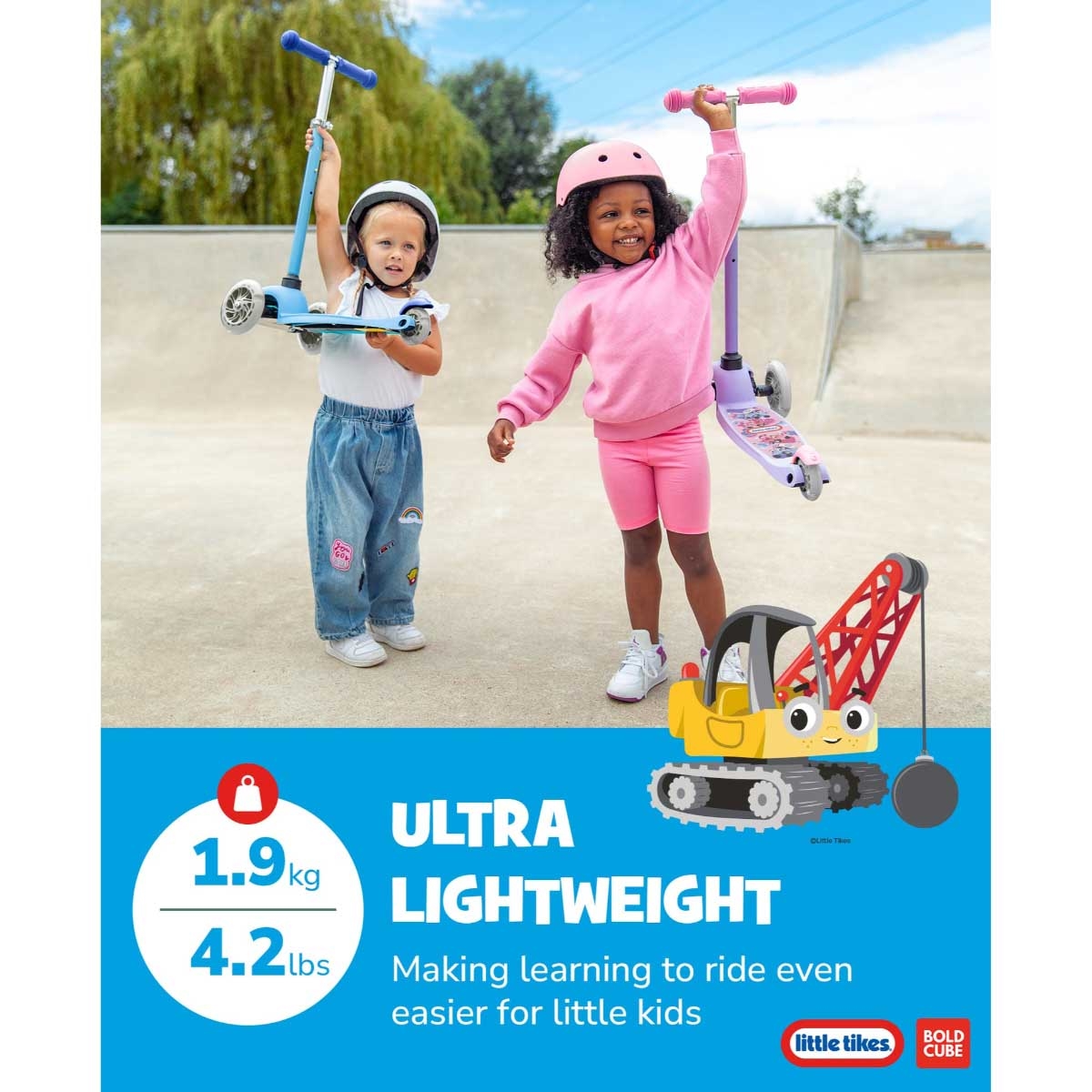 بولد كيوب ليتل تايكس سكوتر تيني كلاسيكي بثلاث عجلات للجنسين، 3-4 سنوات