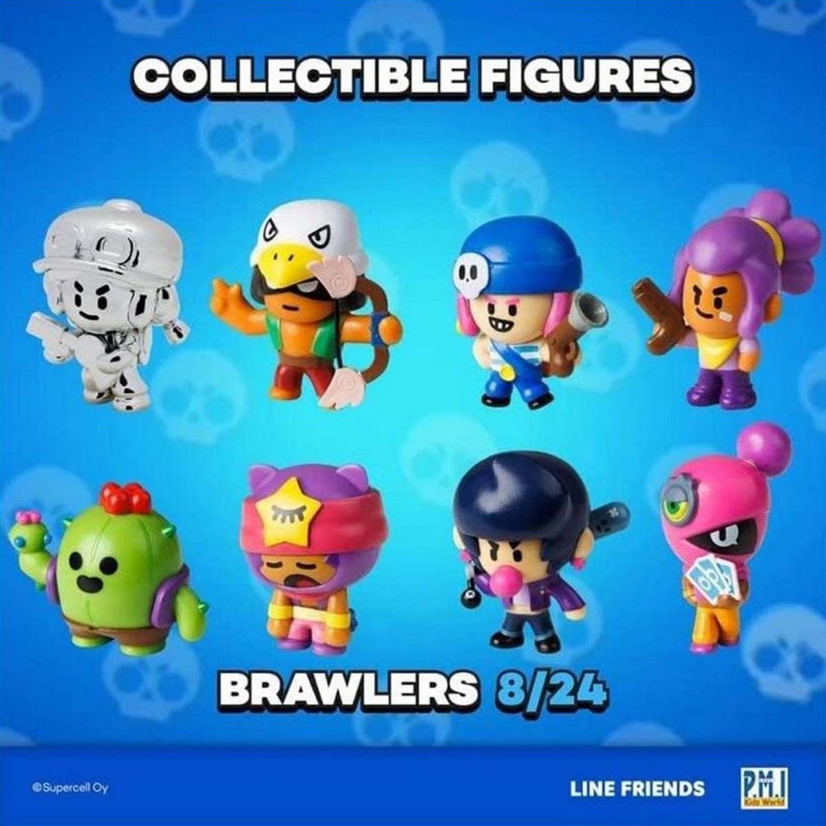 برول ستارز مجموعة شخصيات أكشن متنوعة بليستر للجنسين عمر 3-4 سنوات مجموعة من 8