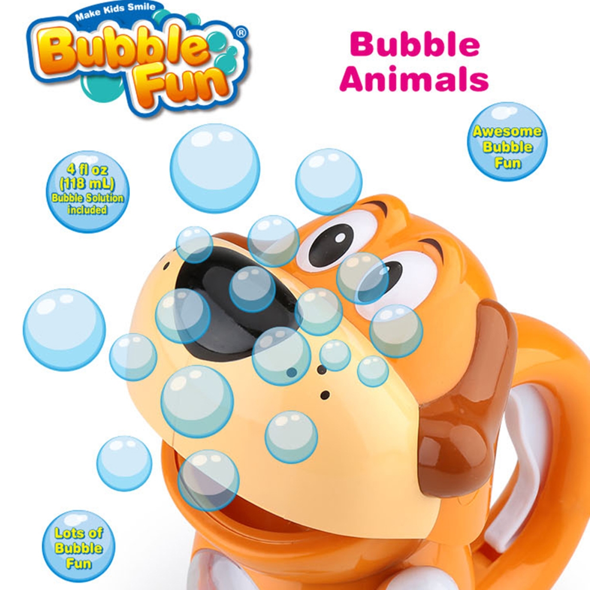 بابيل فن لعبة فقاعات على شكل كلب تعمل بالبطارية للجنسين، 3-4 سنوات