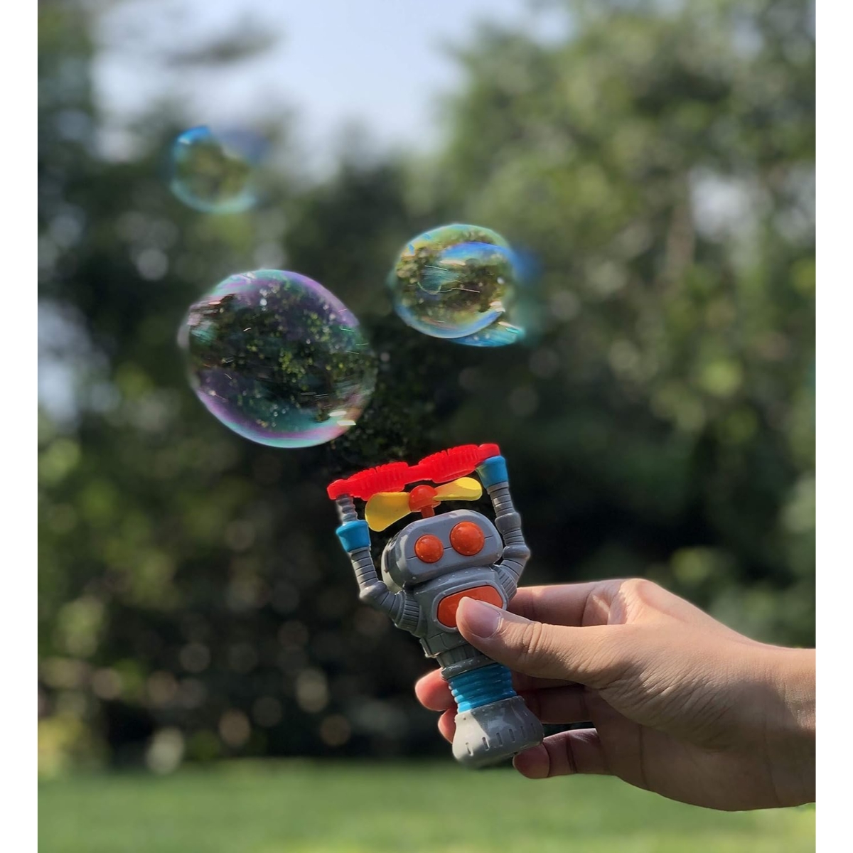 بابل فن صانع فقاعات على شكل صديق فضائي يعمل بالبطارية مع محلول للجنسين، 3-4 سنوات